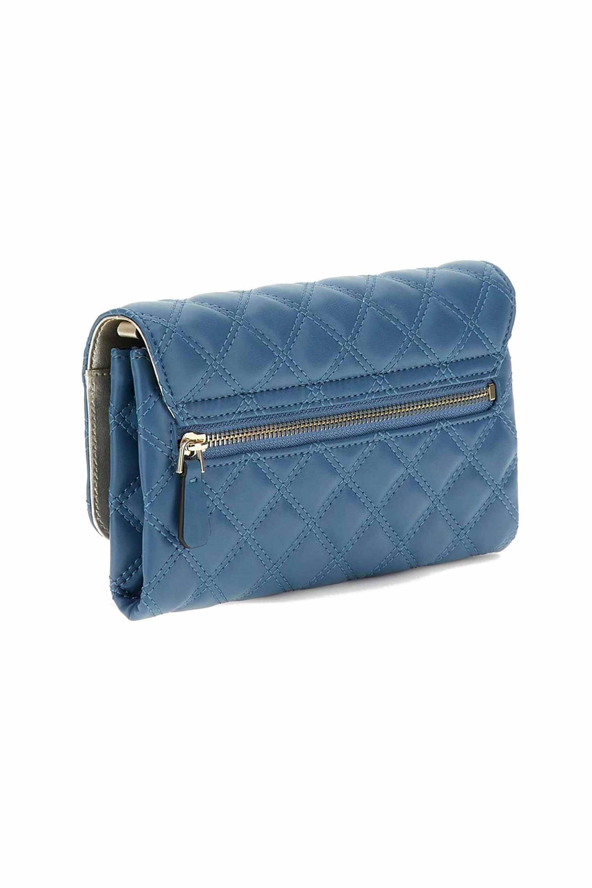 Guess γυναικείο clutch καπιτονέ με λογότυπο "Giully" - HWQG8748750 Μπλε φωτογραφία