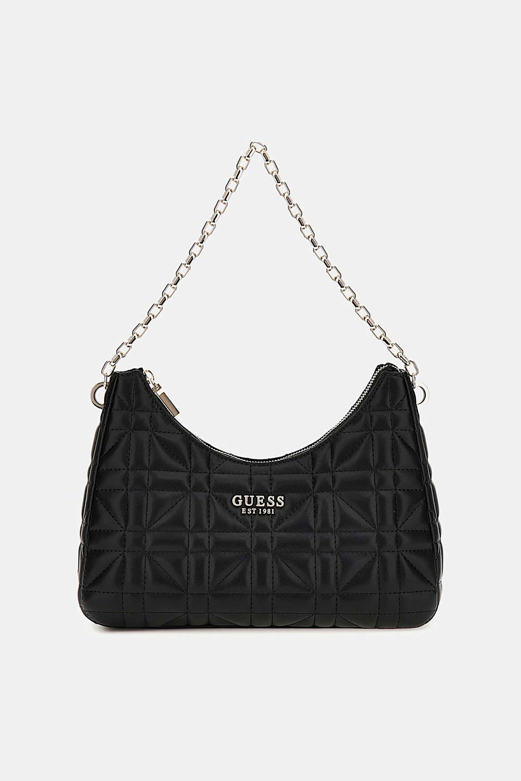 Guess Guess γυναικεία τσάντα ώμου καπιτονέ με all-over logo print 