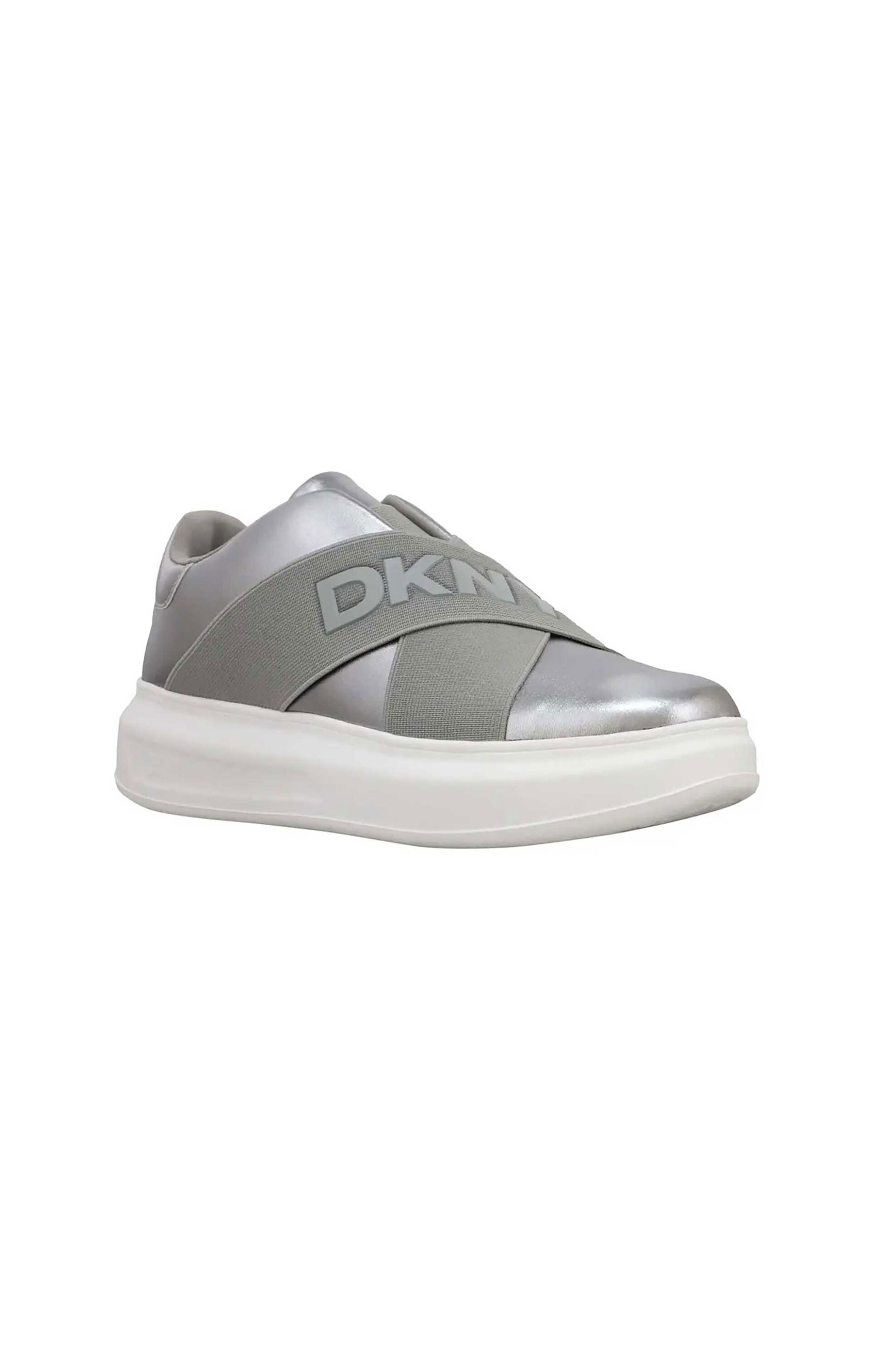 DKNY γυναικεία δερμάτινα slip-on παπούτσια "Jaye" - K4401359 Ασημί φωτογραφία