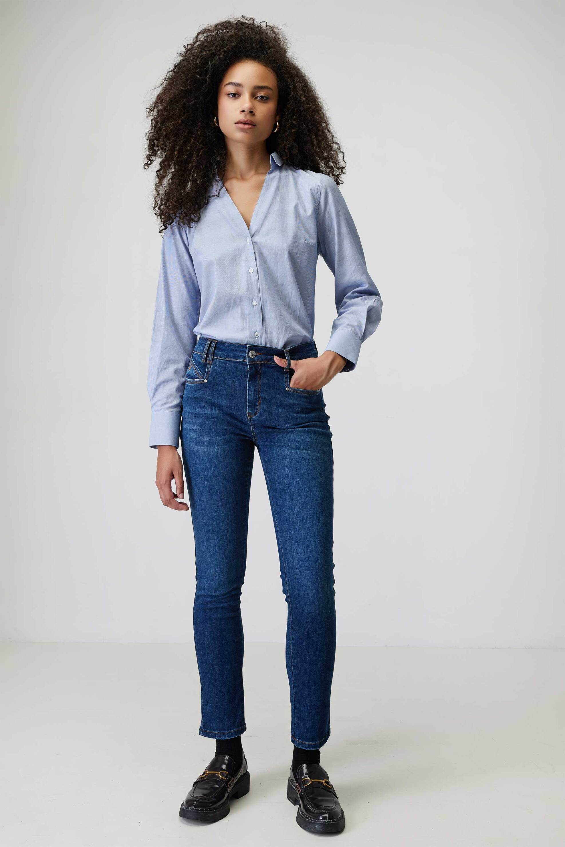 SARAH LAWRENCE JEANS Sarah Lawrence γυναικείο τζιν παντελόνι πεντάτσεπο Skinny Fit - 2-550030 Μπλε 2025