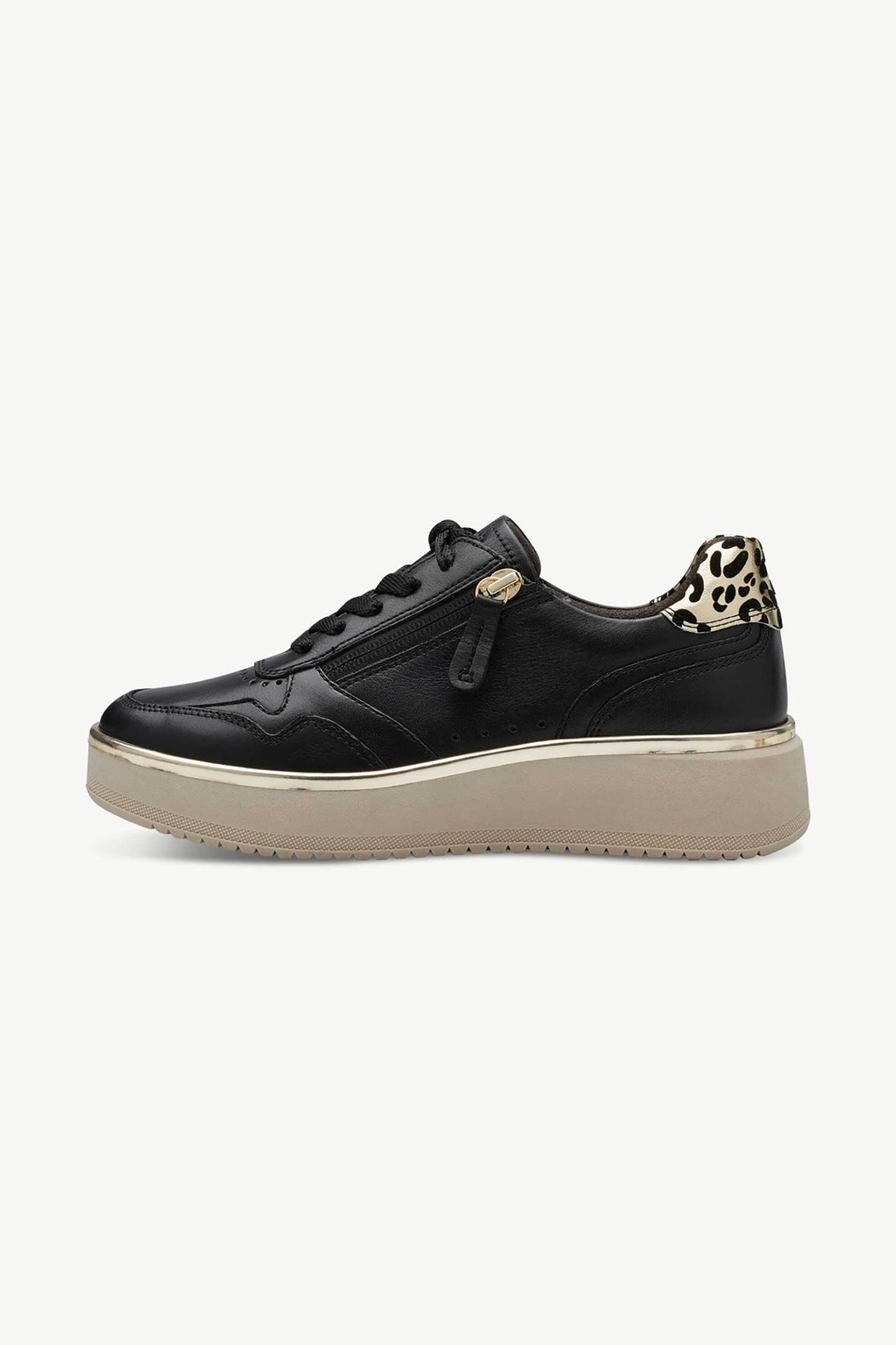  Tamaris γυναικεία sneakers με animal print στο πίσω μέρος - 1-23707-41 Μαύρο 2025