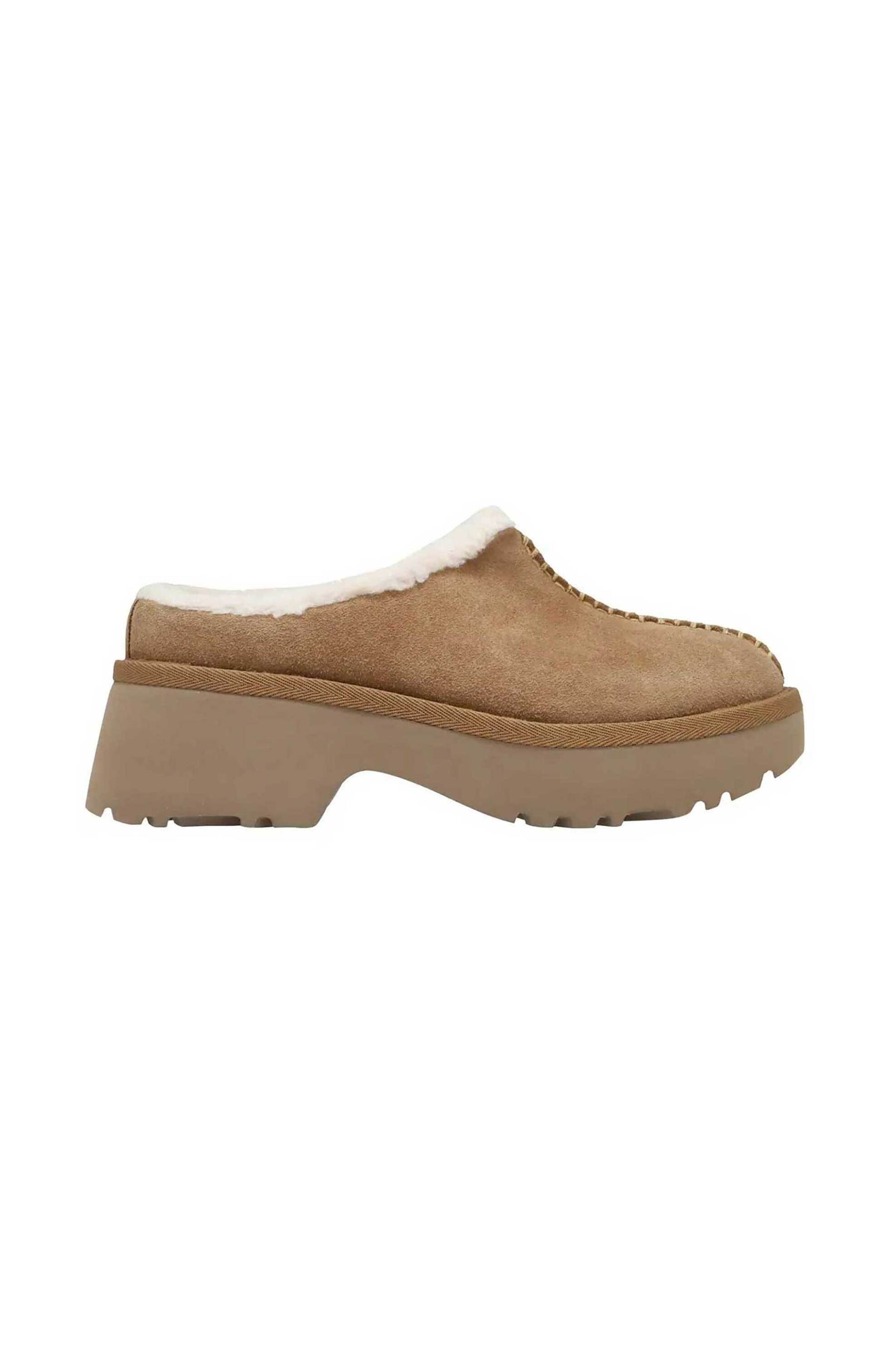  Ugg γυναικεία suede slip on παπούτσια με τακούνι 