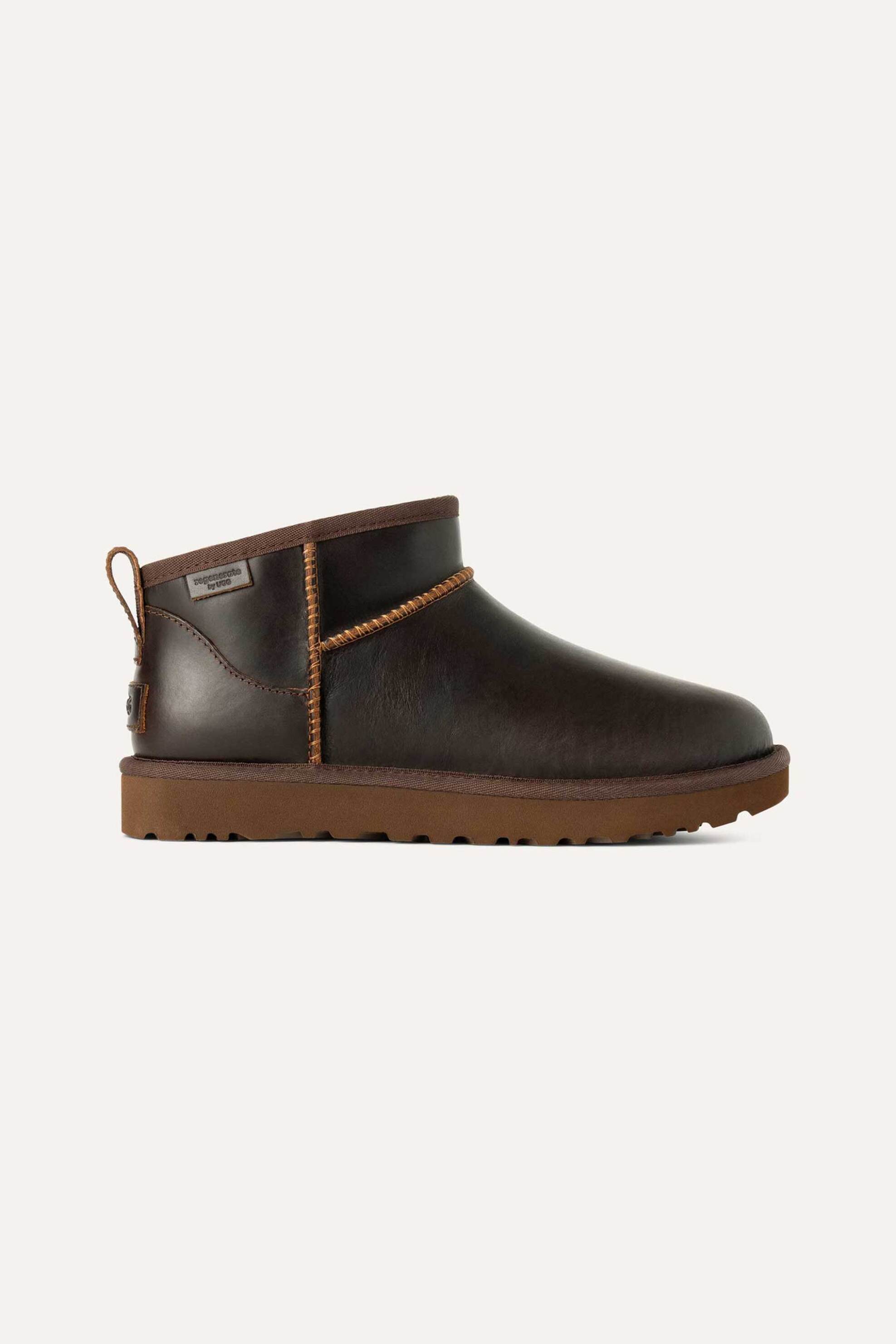  Ugg γυναικεία μποτάκια ''Classic Ultra Mini LTHR Regen'' - 1163490 Καφέ 2025