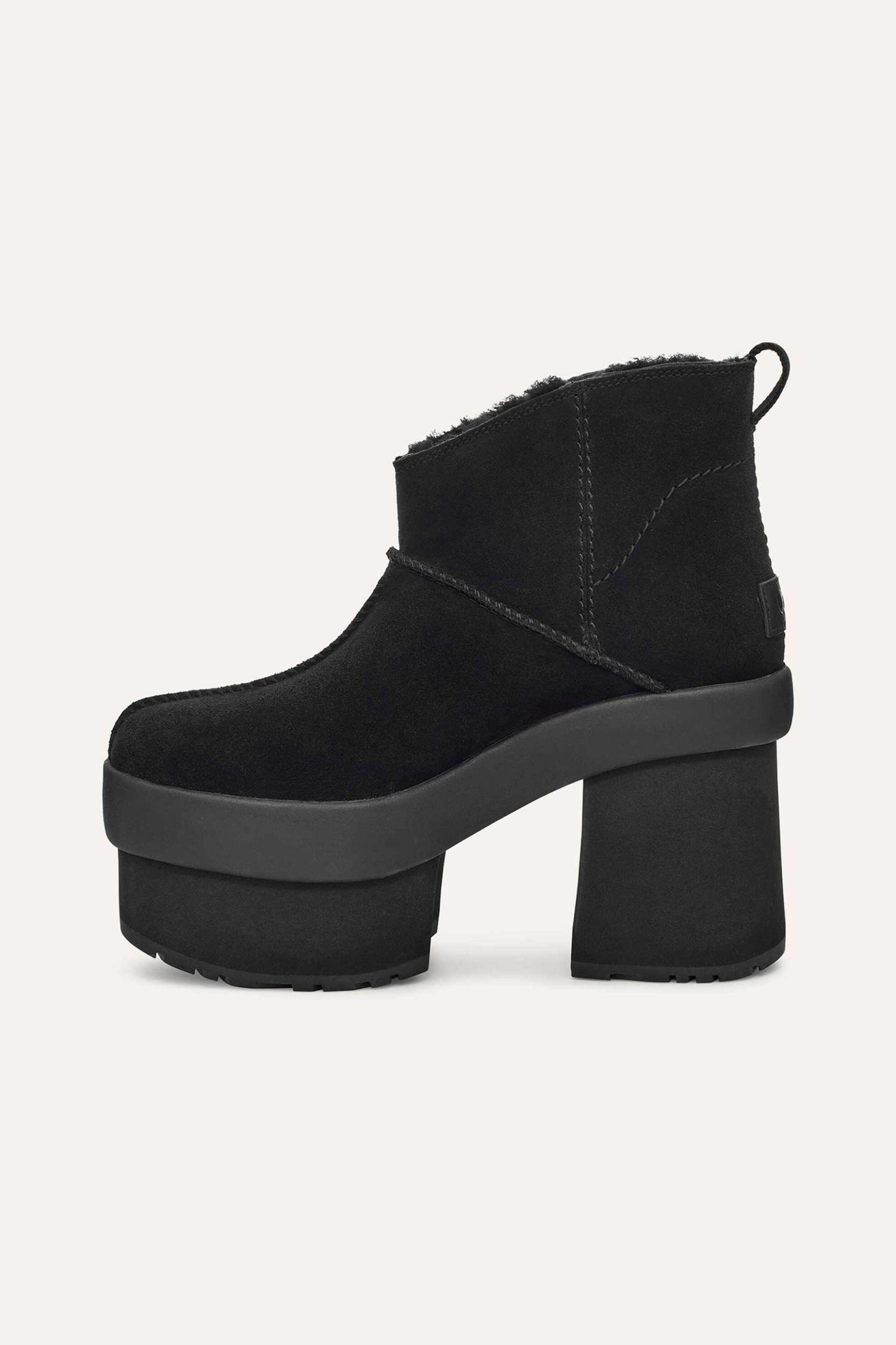 Ugg γυναικεία suede μποτάκια με τακούνι "New Heights Platform Mini" - 1157910 Μαύρο φωτογραφία