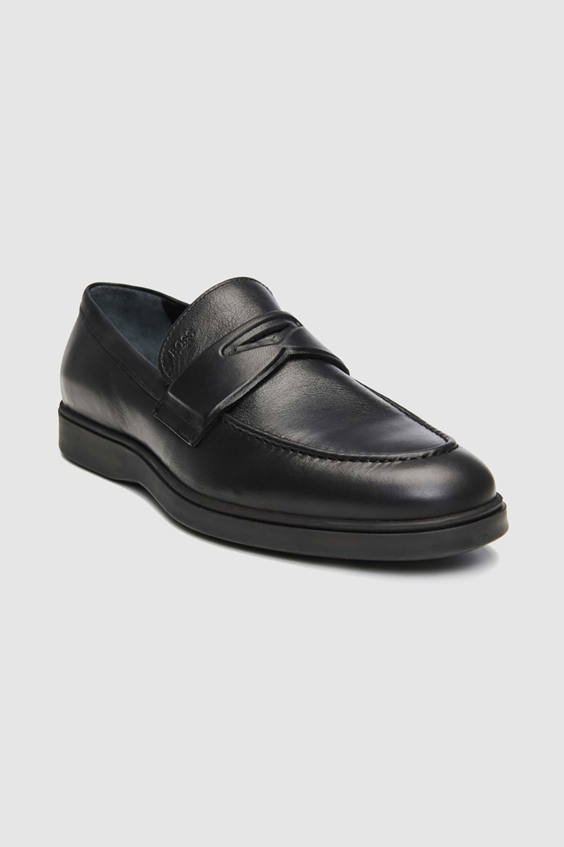 Boss Shoes ανδρικά δερμάτινα loafers - A7537 Μαύρο φωτογραφία