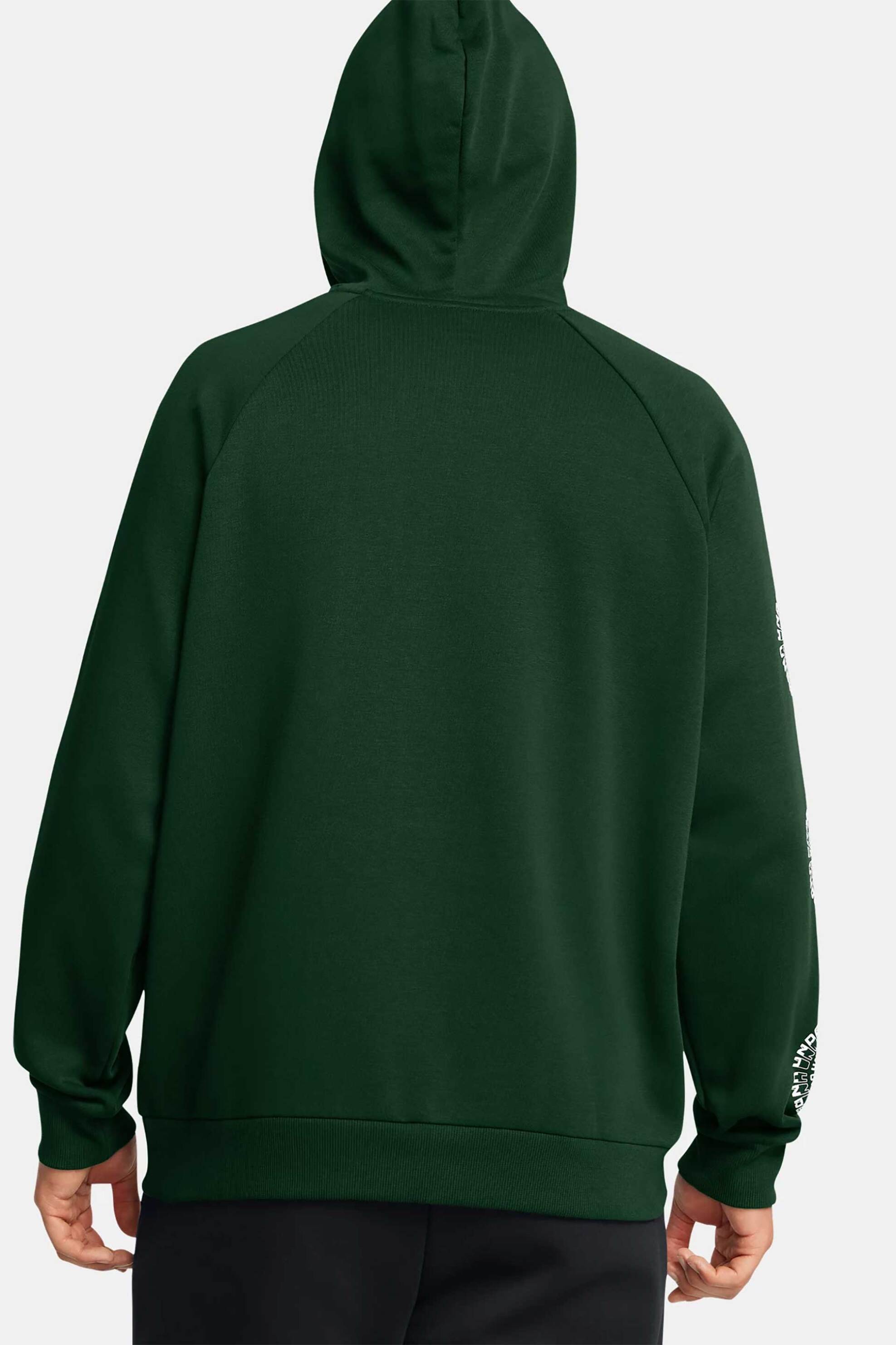 Under Armour ανδρική μπλούζα φούτερ με κουκούλα Loose Fit "Rival Fleece High Brand Read Logo" - 1386593 Πράσινο Σκούρο φωτογραφία