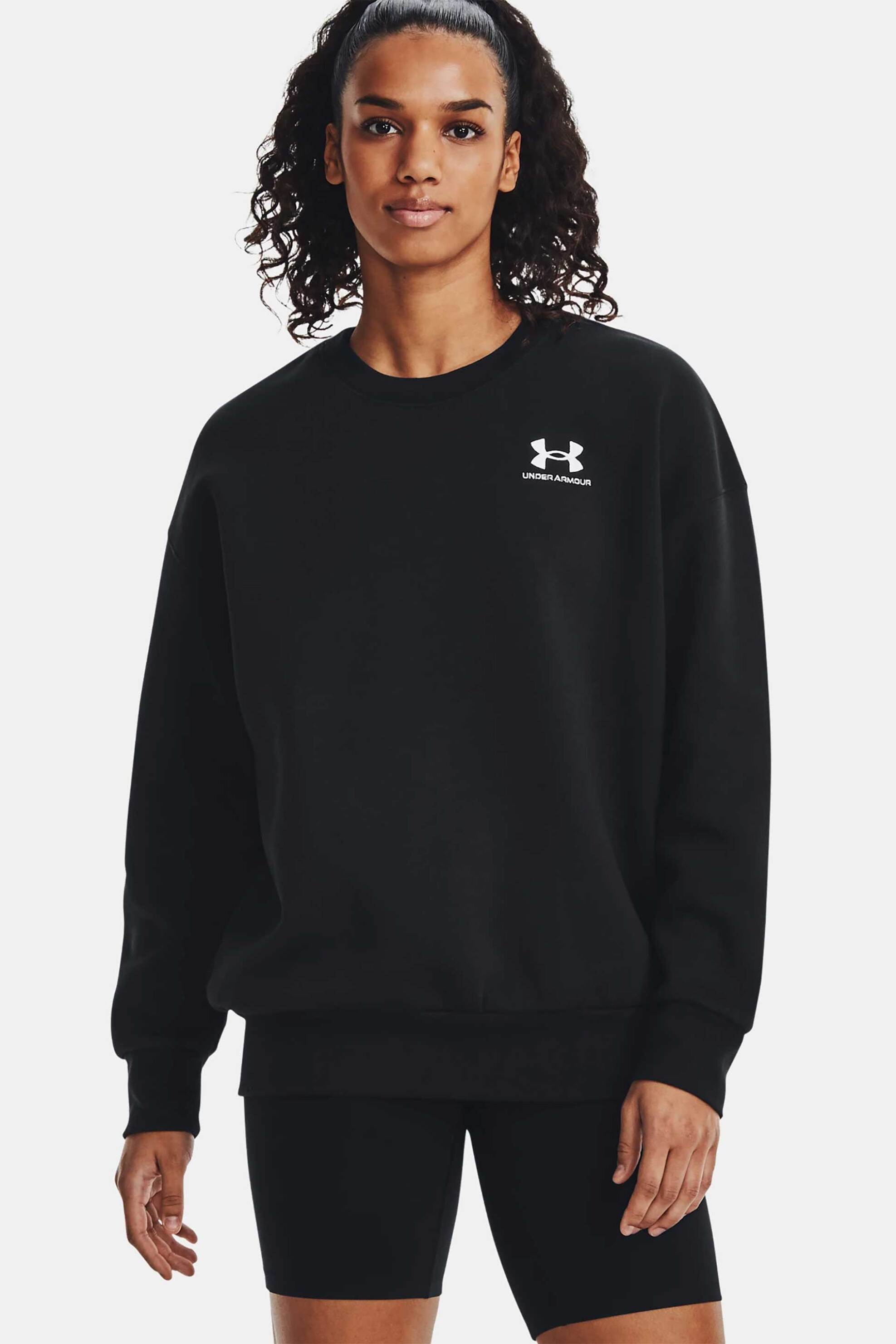  Under Armour γυναικεία μπλούζα φούτερ με λογότυπο Loose Fit - 1379475 Μαύρο 2025