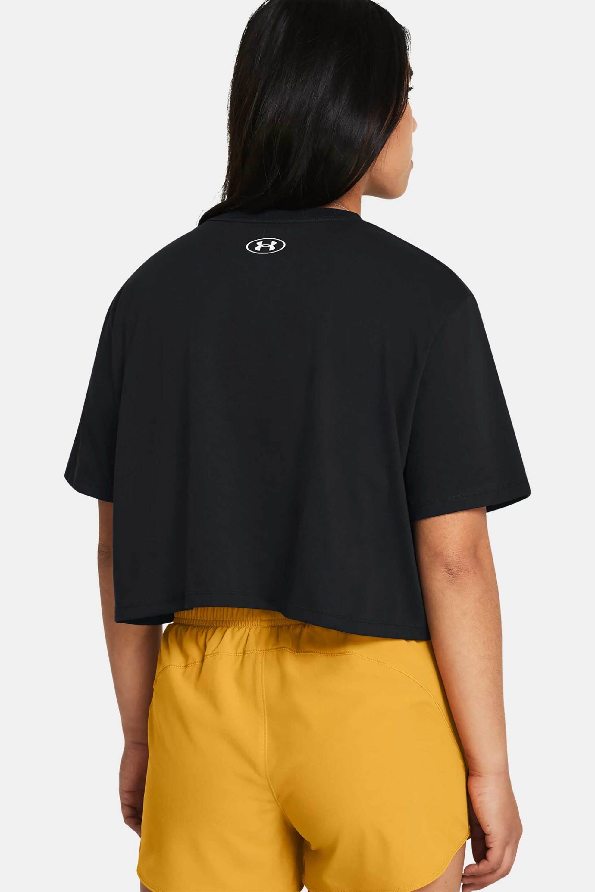 Under Armour γυναικείο T-shirt cropped με logo print Boxy Fit - 1386845 Μαύρο φωτογραφία