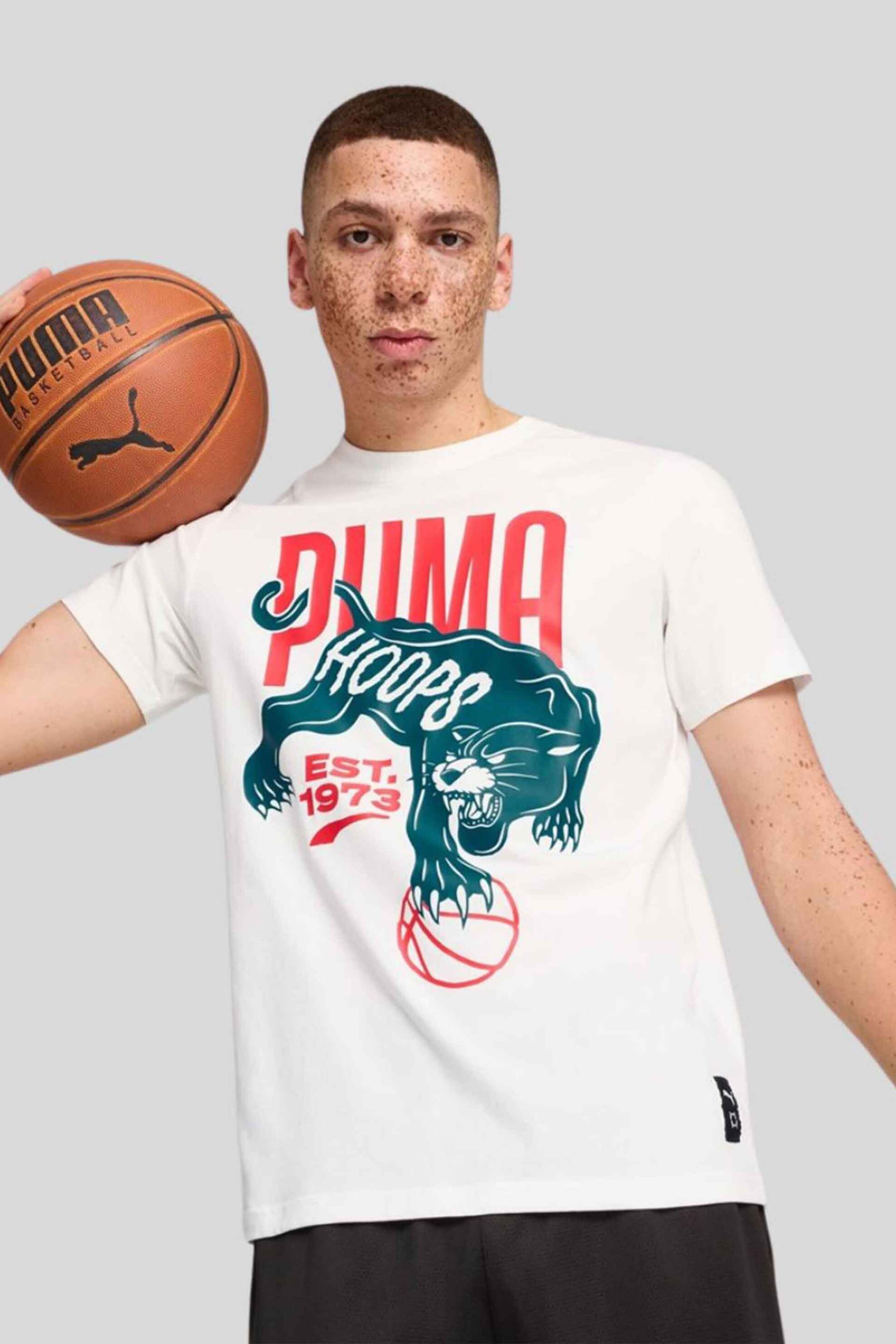 Puma ανδρικό T-shirt με graphic print Regular Fit "Winning Shot" - 682312 Λευκό φωτογραφία