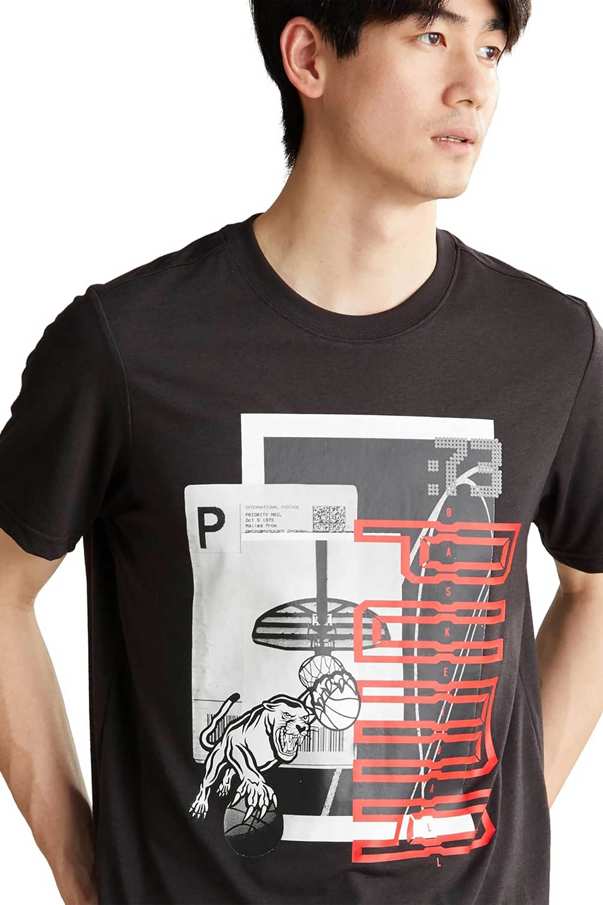 Puma ανδρικό T-shirt με graphic print Classic Cut "Winning Shot" - 682311 Μαύρο φωτογραφία