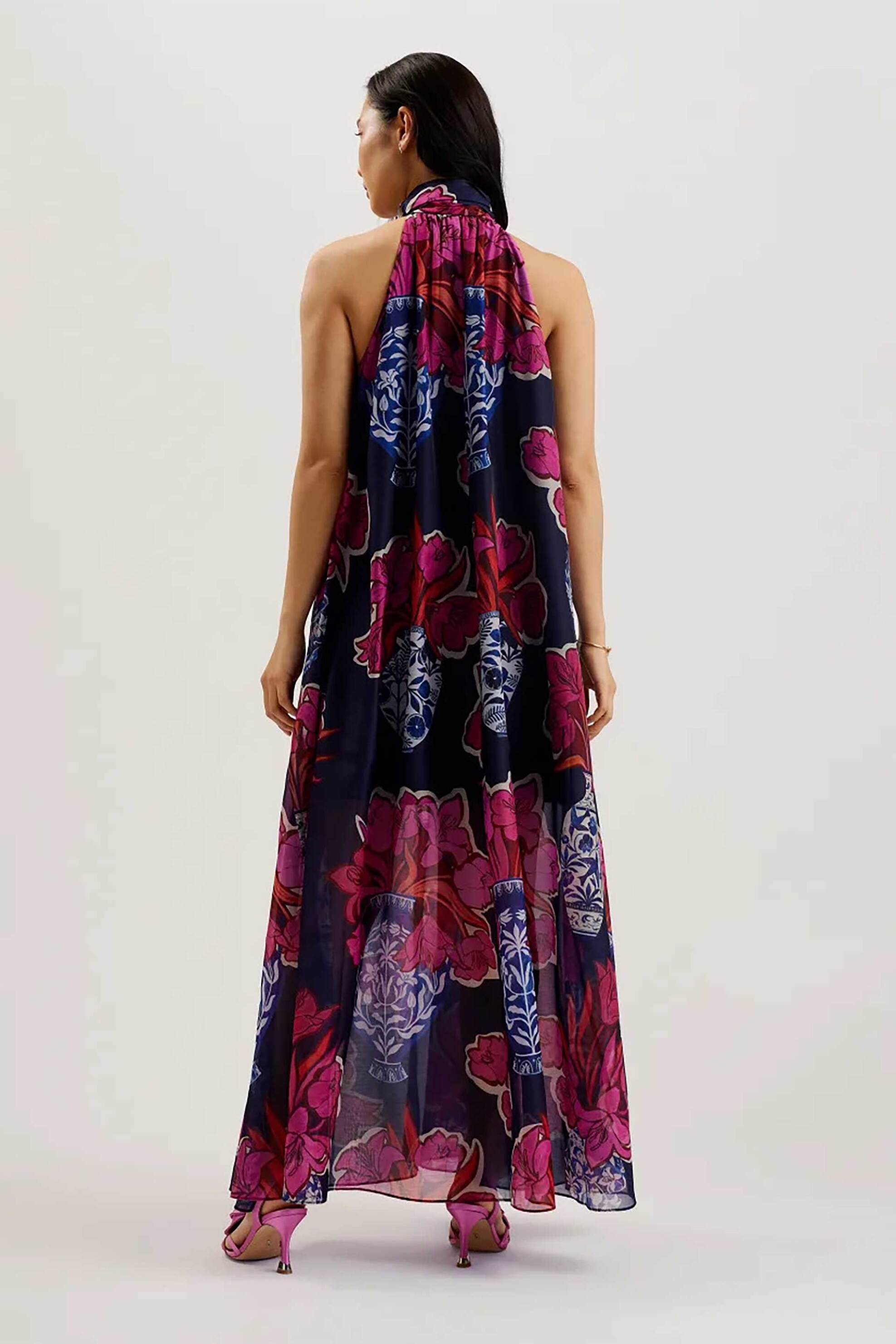 Ted Baker γυναικείο maxi φόρεμα με floral print - 275608 Σκούρο Μπλε φωτογραφία