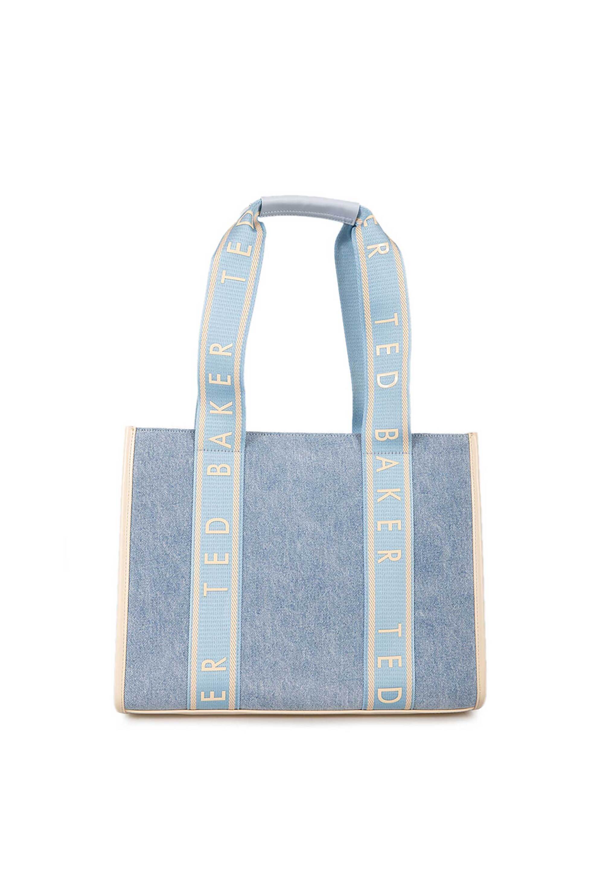  Ted Baker γυναικεία τσάντα tote μονόχρωμη με λογότυπο 