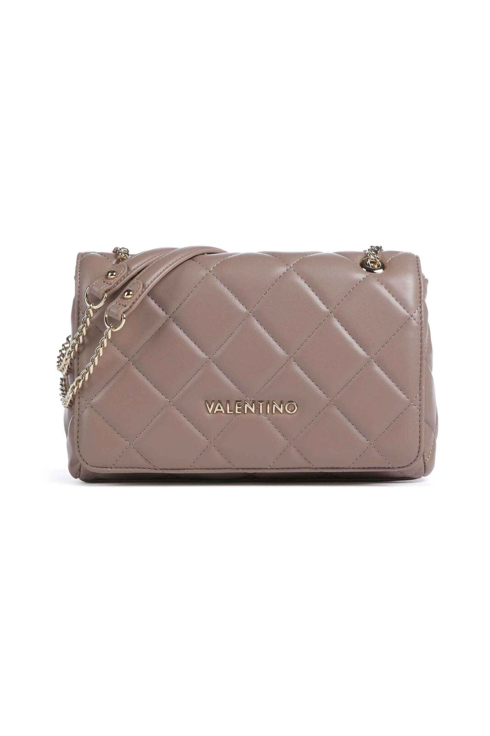  Valentino γυναικεία τσάντα crossbody μονόχρωμη με καπιτονέ σχέδιο 