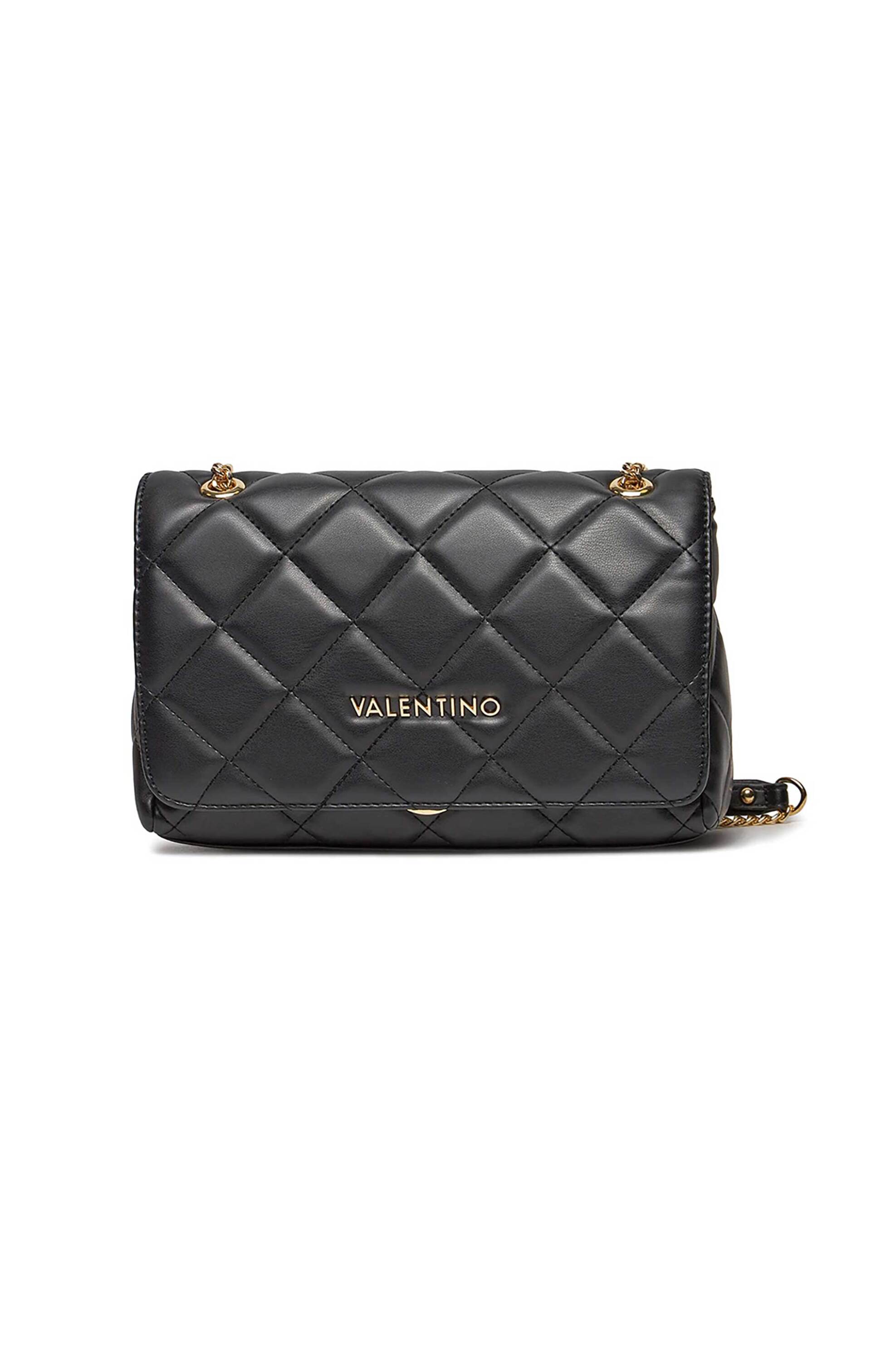  Valentino γυναικεία τσάντα crossbody μονόχρωμη με καπιτονέ σχέδιο 