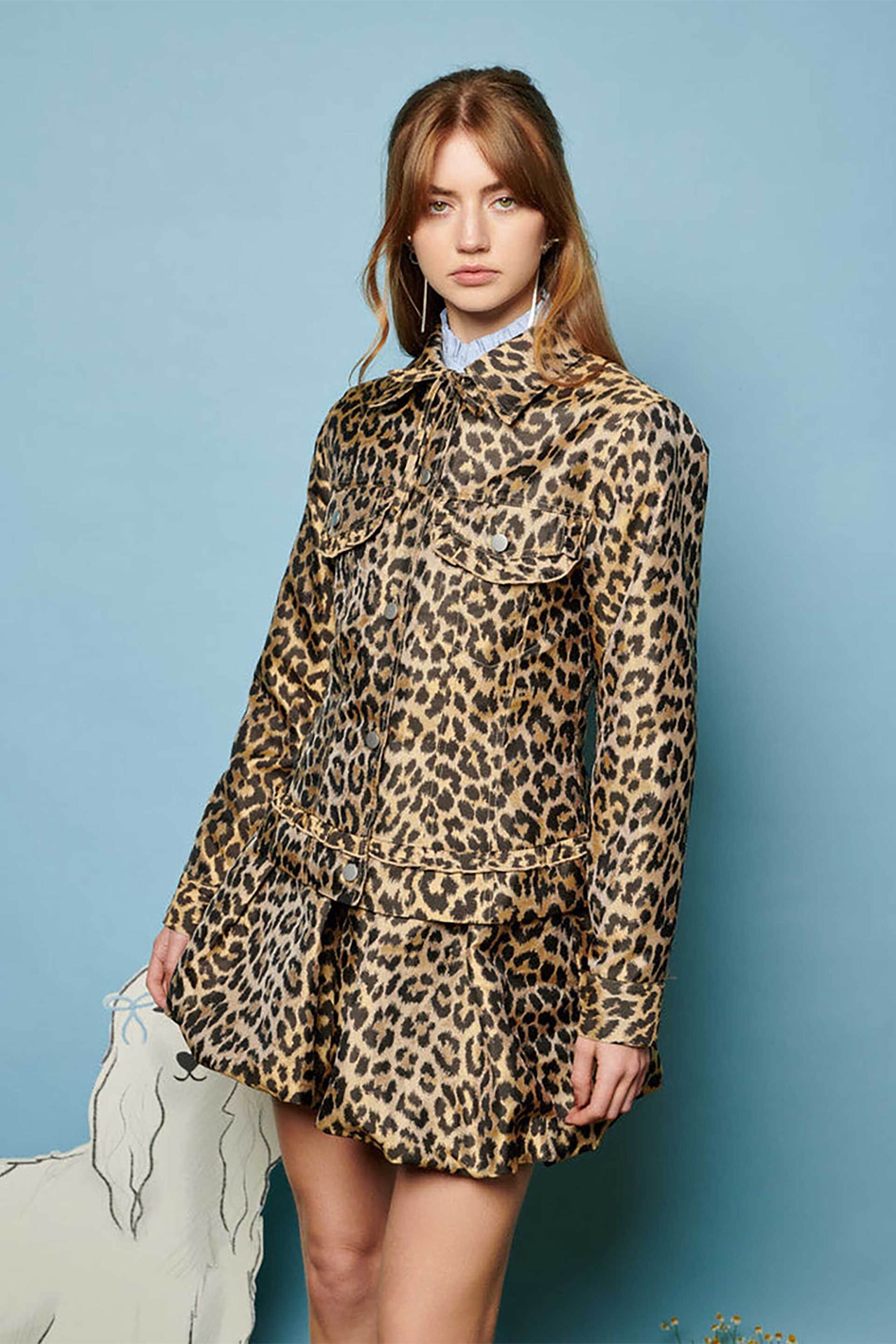  Sister Jane γυναικείο leopard jacquard jacket 