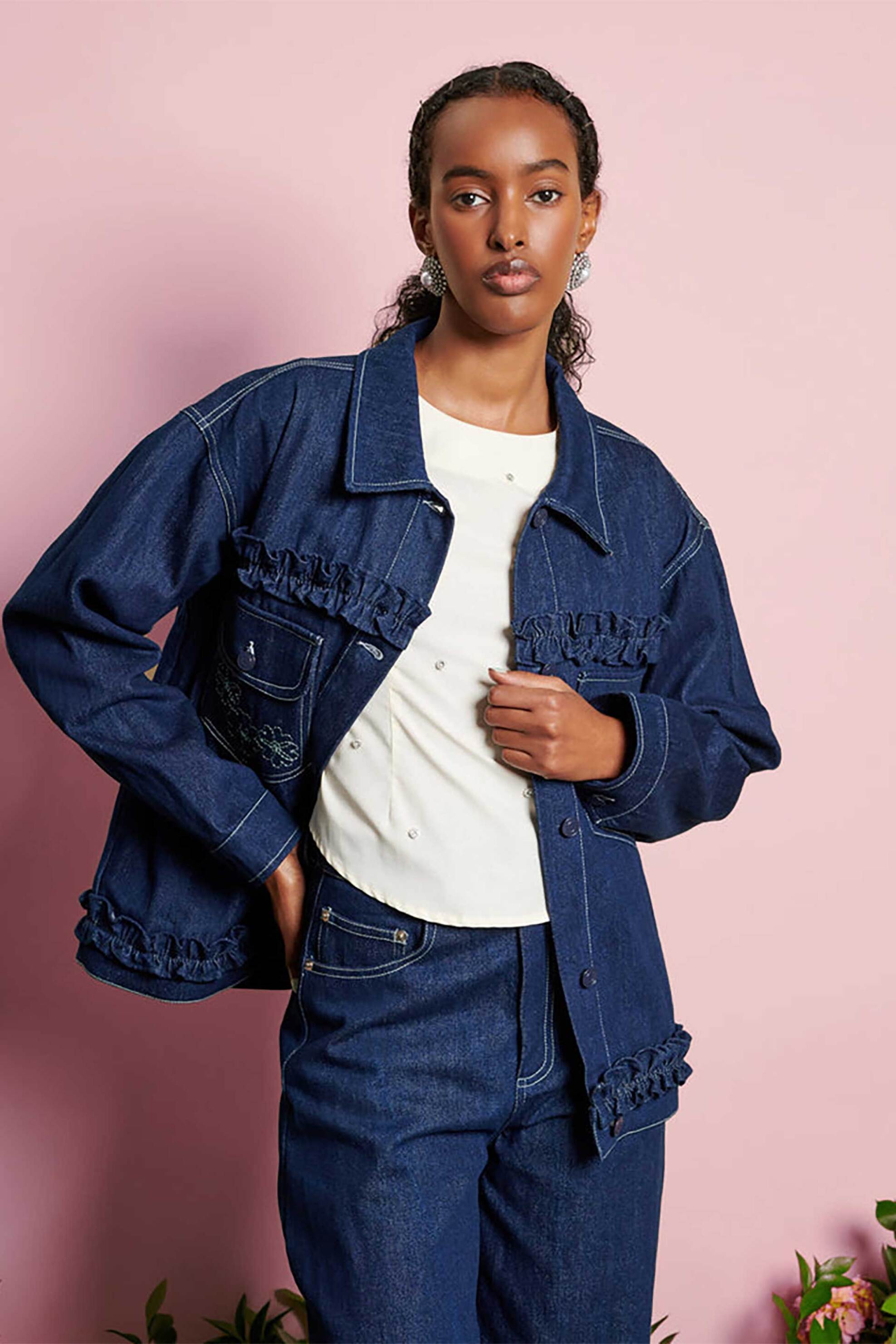 SISTER JANE Sister Jane γυναικείο denim jacket "Dream Rosie Denim" - JKD059BLE Denim Blue