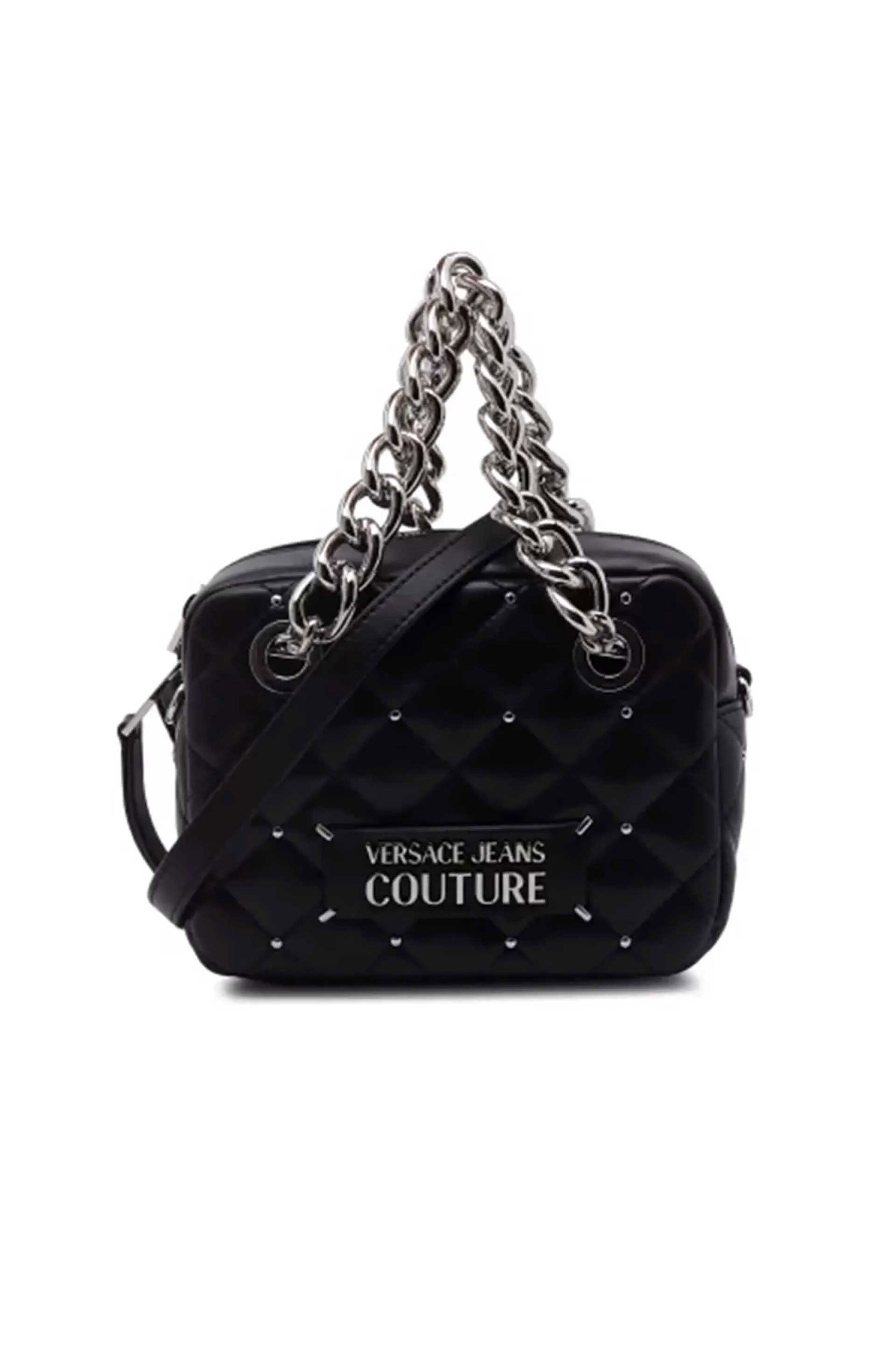 VERSACE JEANS COUTURE Versace Jeans Couture γυναικείo mini bag χειρός με καπιτονέ σχέδιο - 75VA4BQ4ZS823 Μαύρο