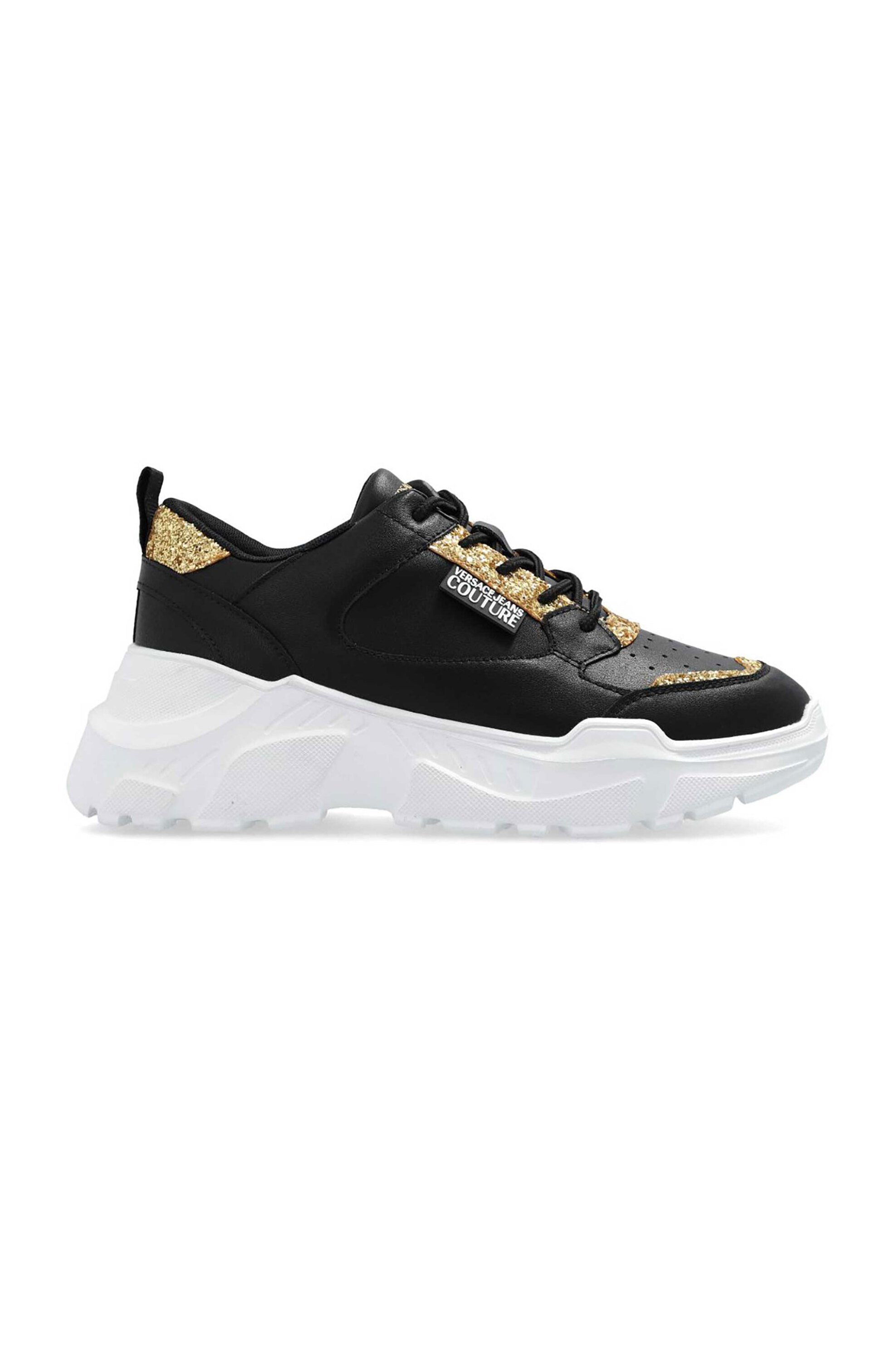 Versace Jeans Couture γυναικεία sneakers με glitter - 77VA3SC2ZP308 Μαύρο φωτογραφία