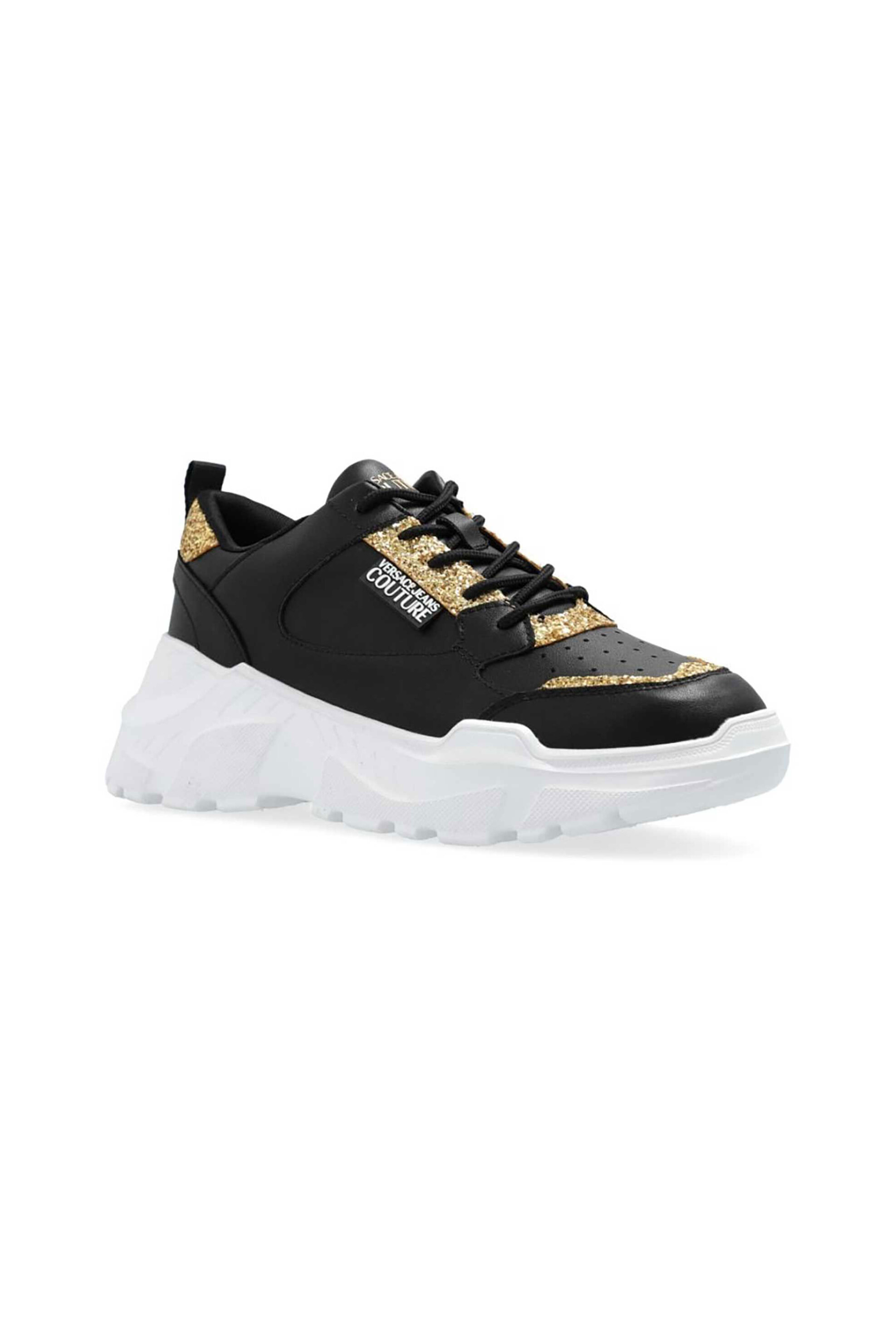 Versace Jeans Couture γυναικεία sneakers με glitter - 77VA3SC2ZP308 Μαύρο φωτογραφία