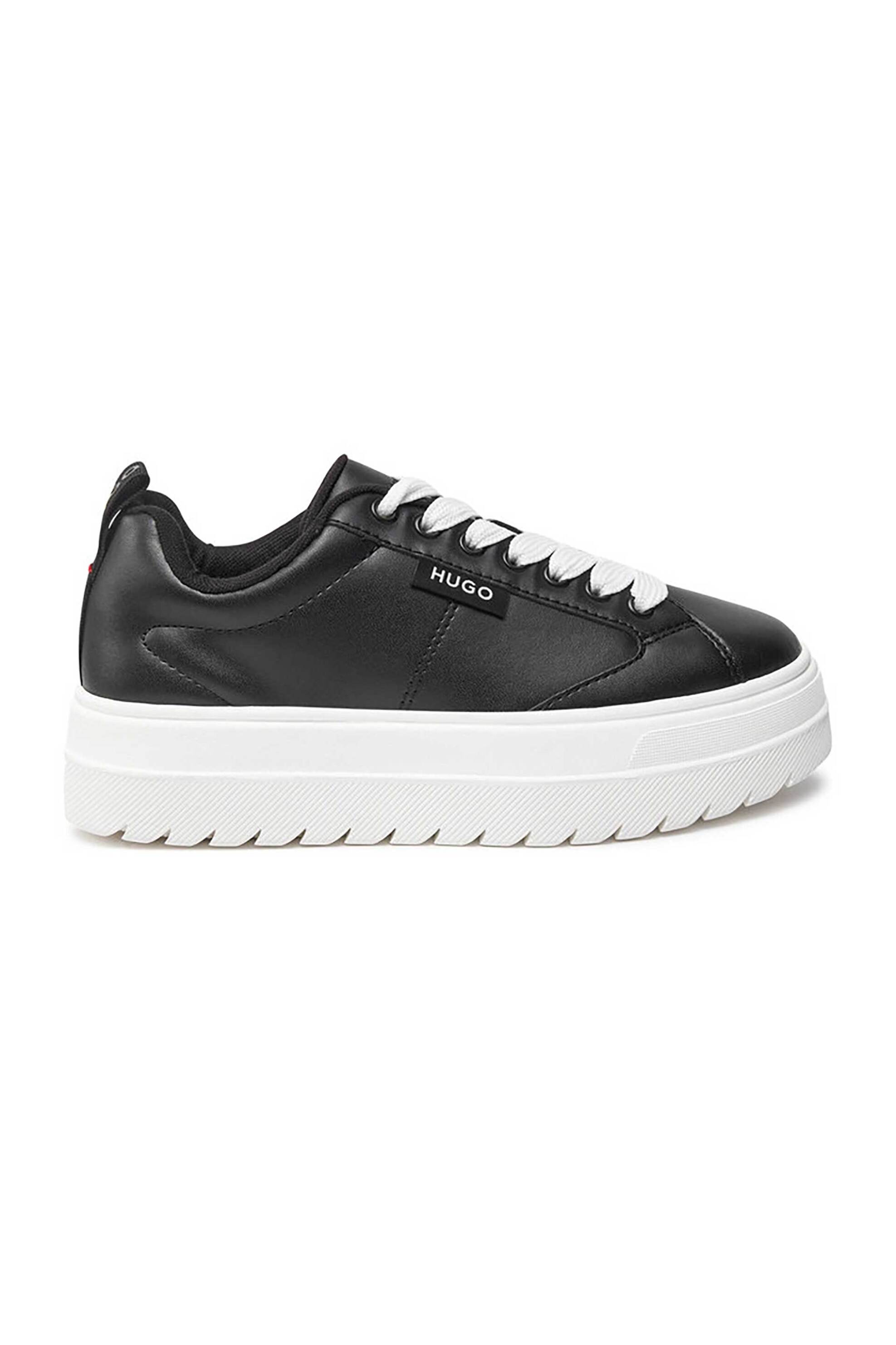  Hugo Boss γυναικεία sneakers μονόχρωμα με λογότυπο - 50520718 Μαύρο 2025