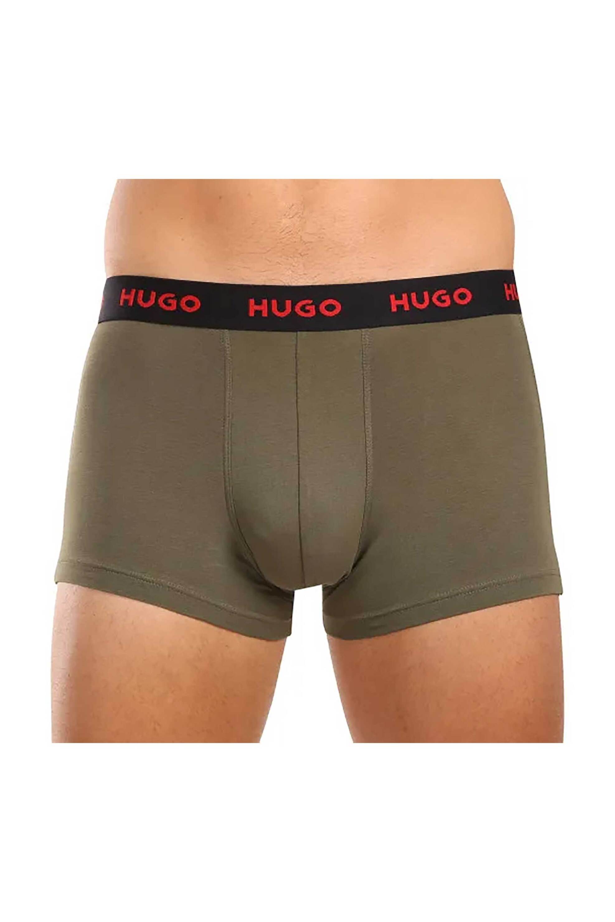 Hugo Boss σετ ανδρικά εσώρουχα boxer με logo tape στο λάστιχο (3 τεμάχια) - 50517878 Λαδί φωτογραφία