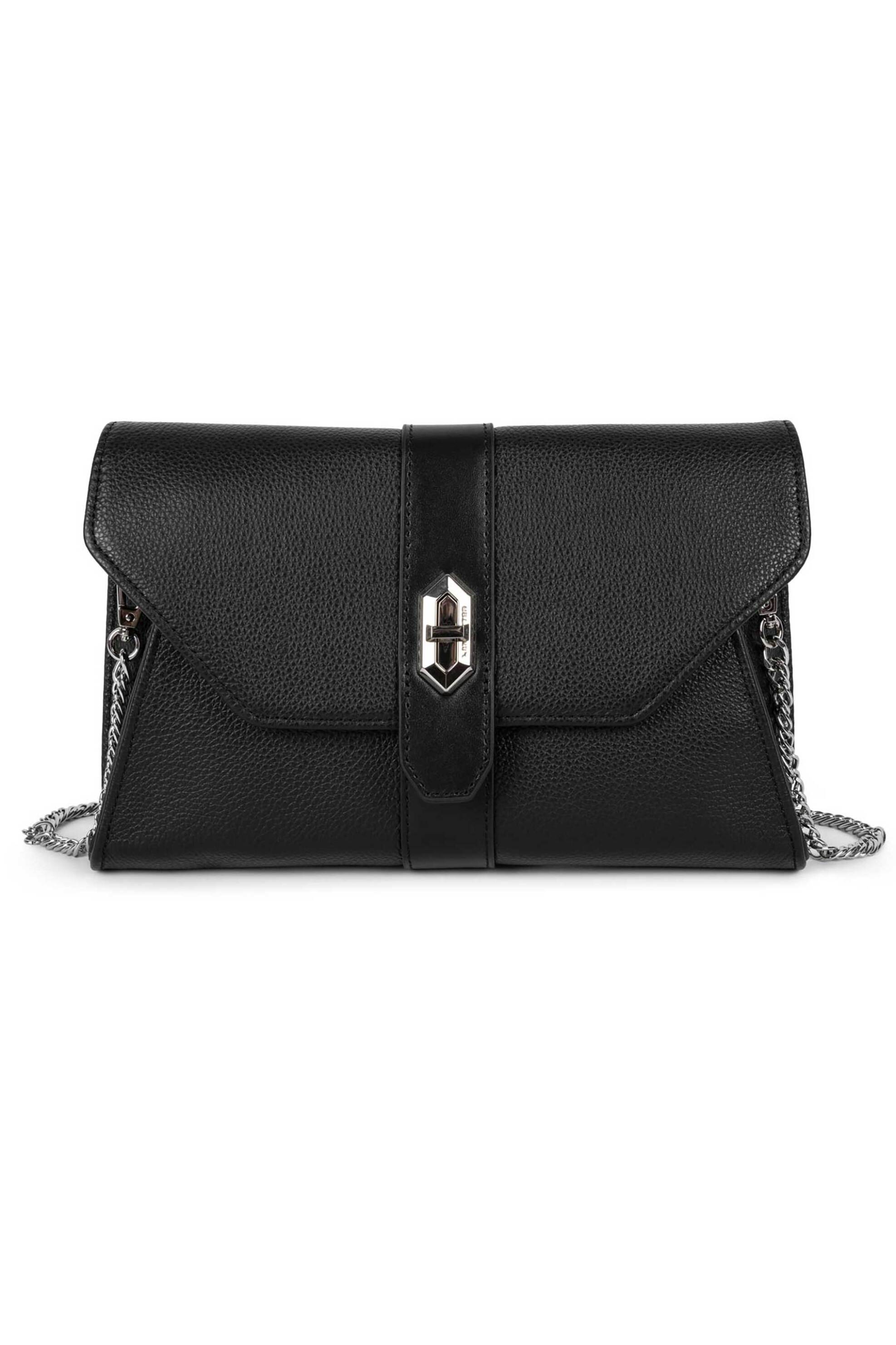 LANCASTER BAGS Lancaster γυναικεία δερμάτινη τσάντα clutch "Milano Delta" - 547-76 Μαύρο