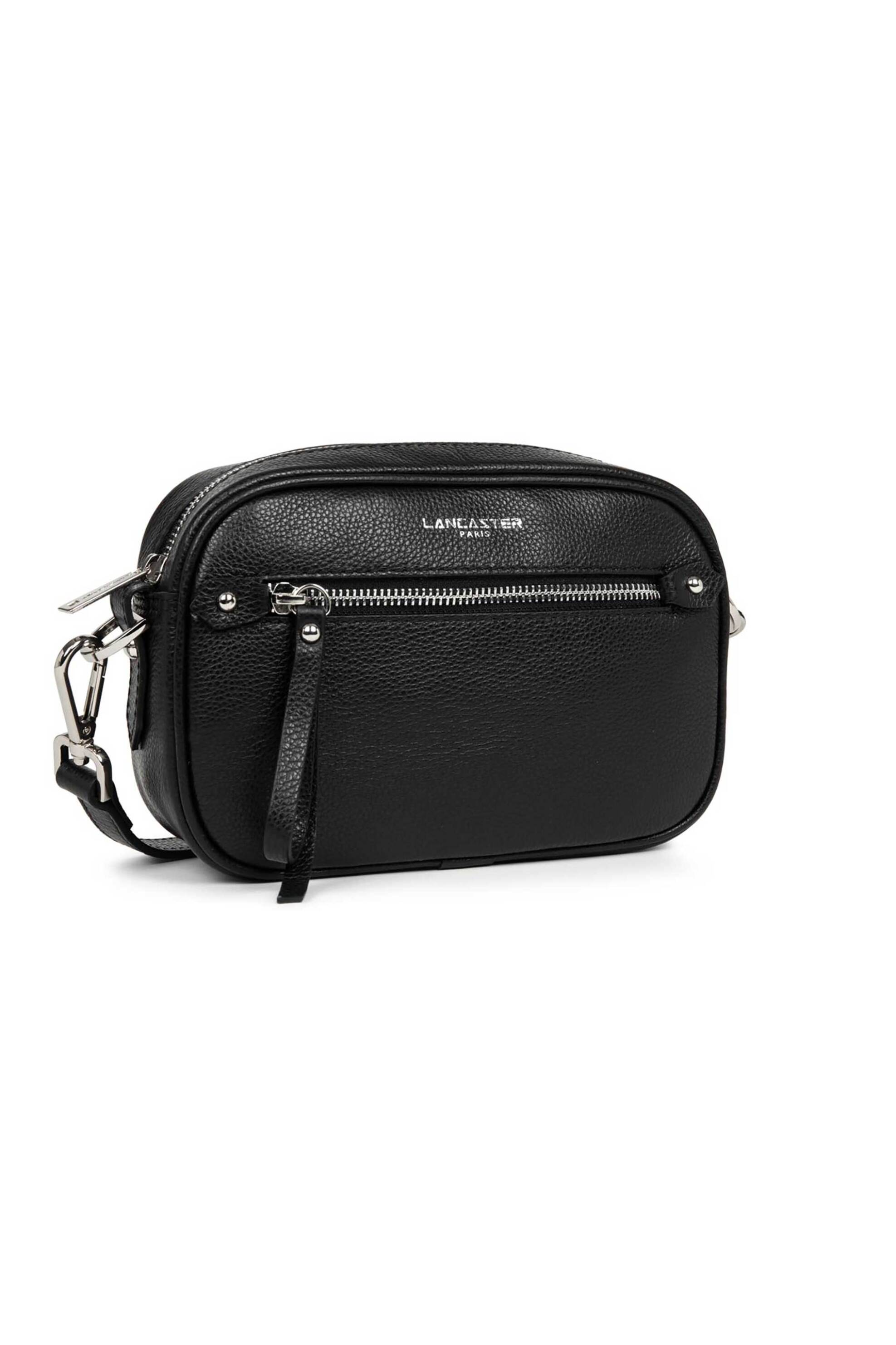 Lancaster γυναικεία δερμάτινη τσάντα crossbody με λογότυπο "Florence" - 480-001 Μαύρο φωτογραφία