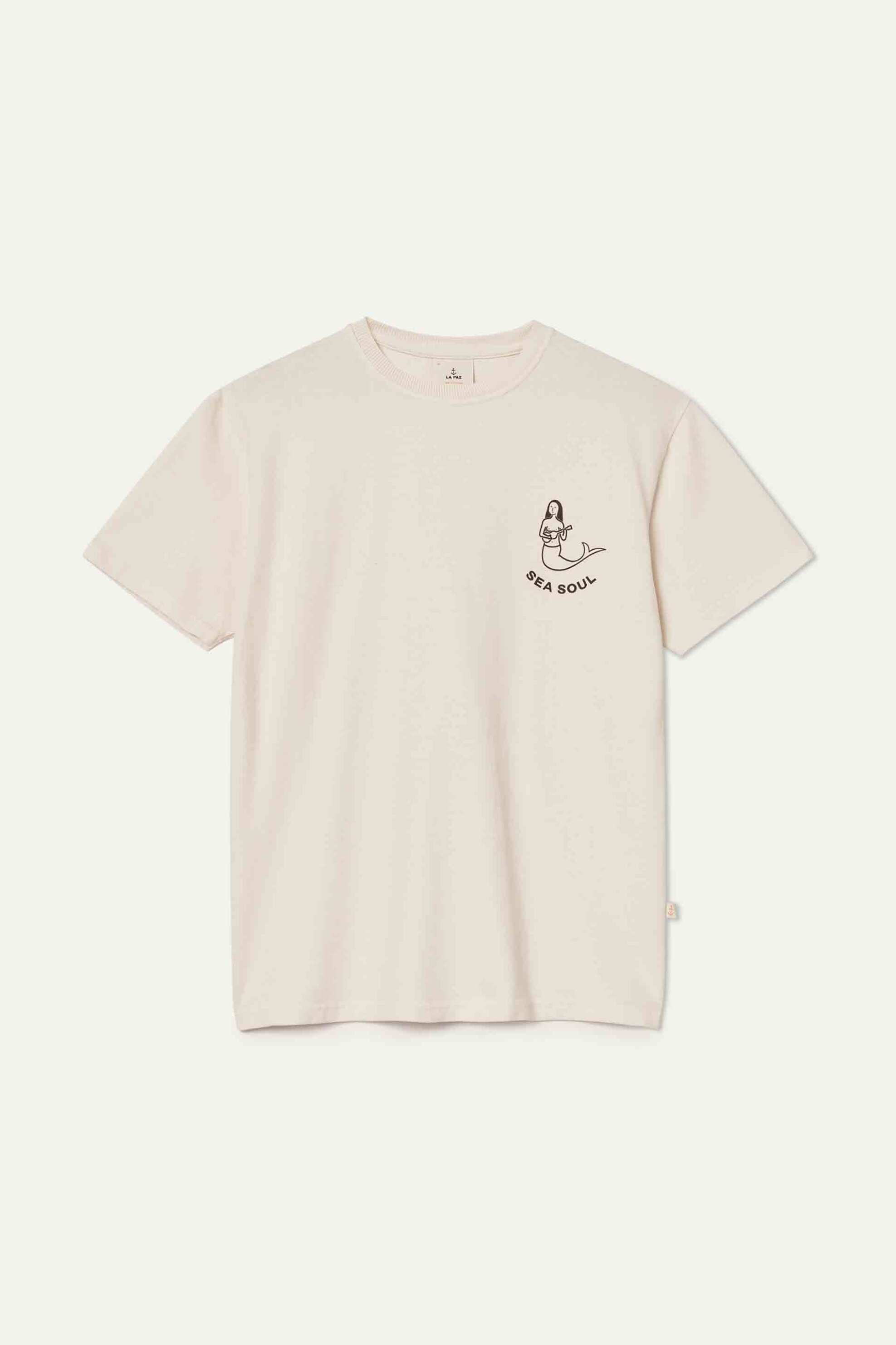 LA PAZ La Paz ανδρικό T-shirt με graphic print "Mermaid" - AW24008022156 Εκρού