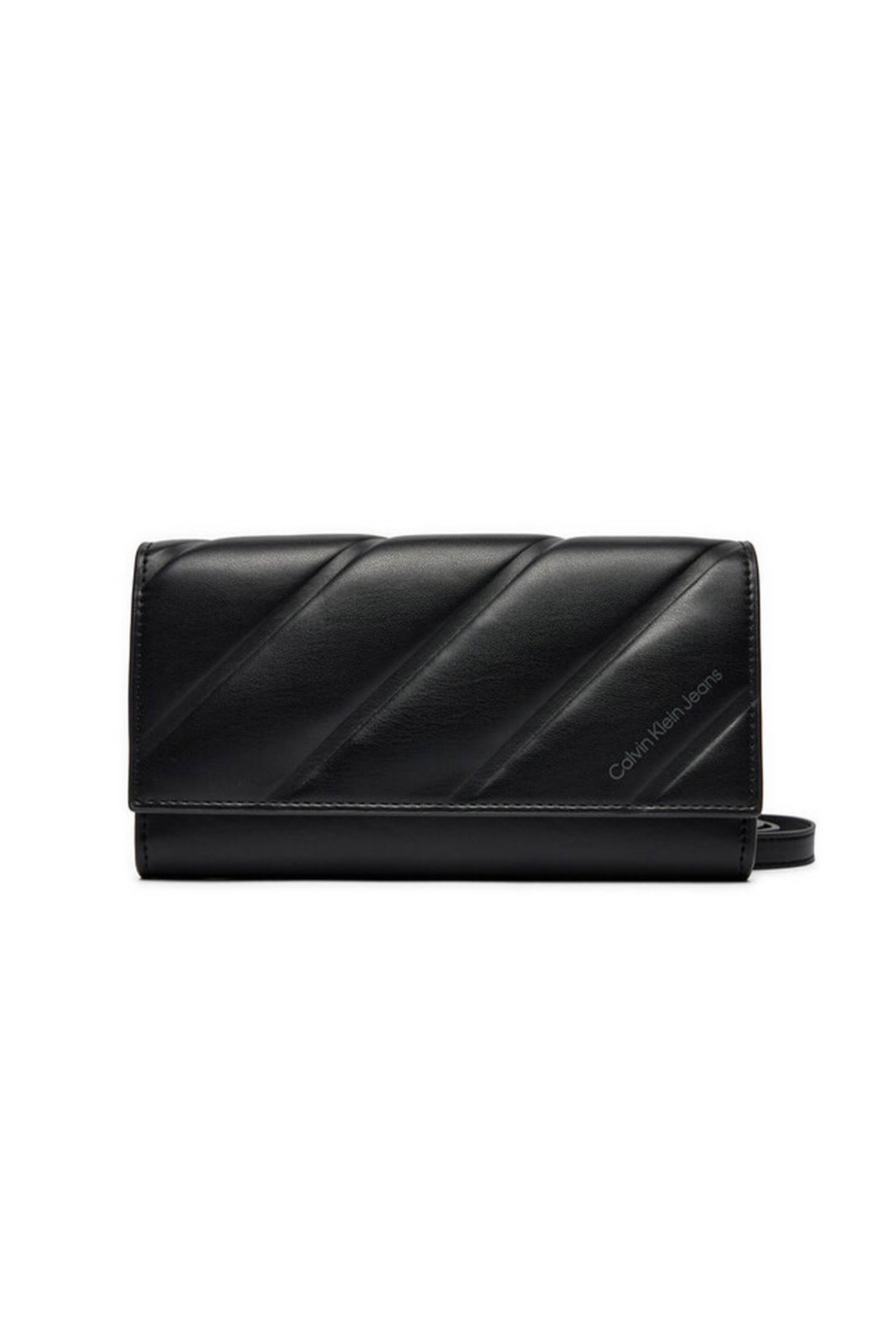  CK Jeans γυναικείο clutch με ανάγλυφο σχέδιο και λογότυπο - K60K612257 Μαύρο 2025