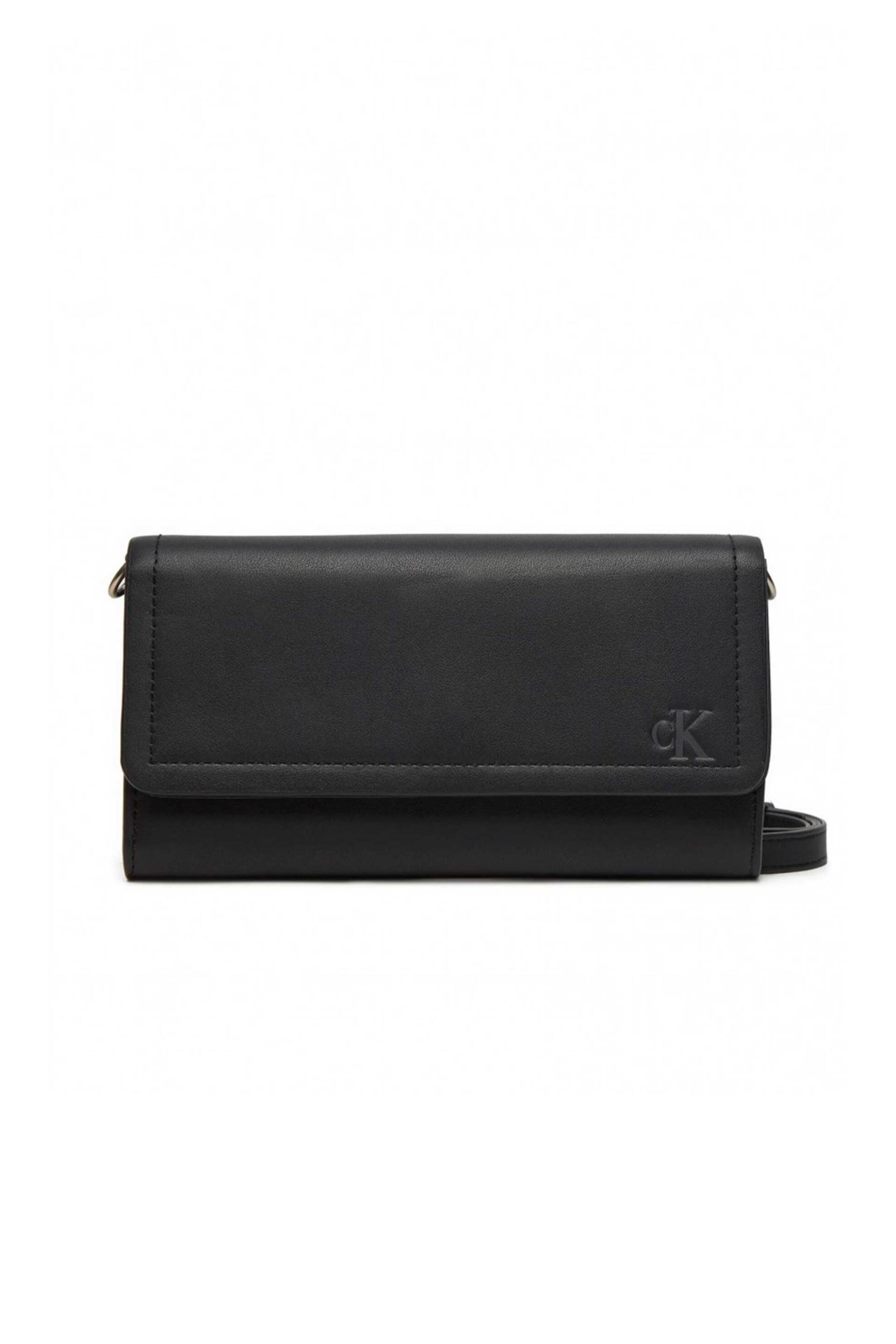  CK Jeans γυναικείο clutch μονόχρωμο με ανάγλυφο μονόγραμμα - K60K612263 Μαύρο 2025