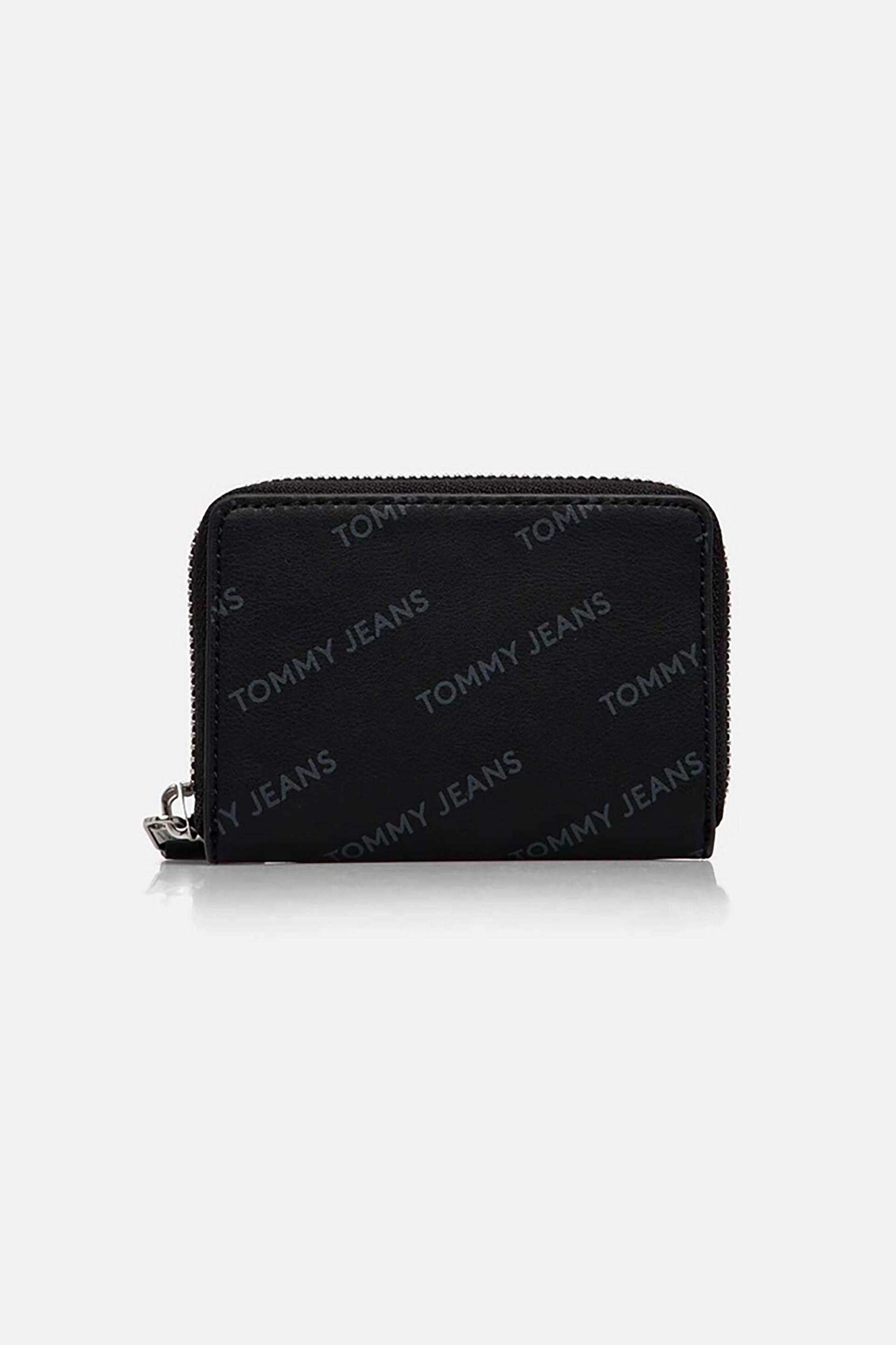  Tommy Jeans γυναικείο πορτοφόλι με all-over logo - AW0AW16490 Μαύρο 2025