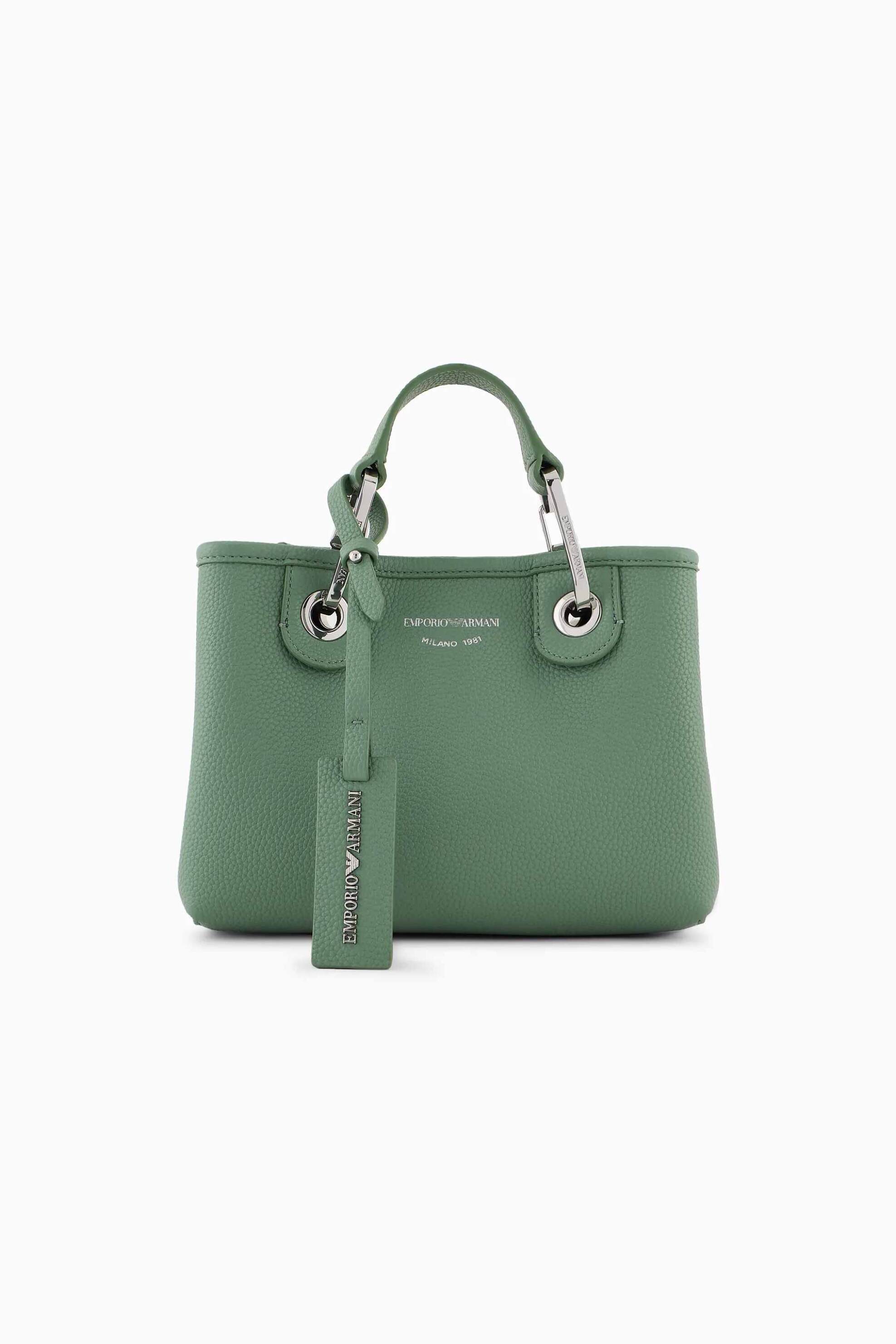 Emporio Armani γυναικείο mini bag με deer print - Y3D176YFO5E Πράσινο