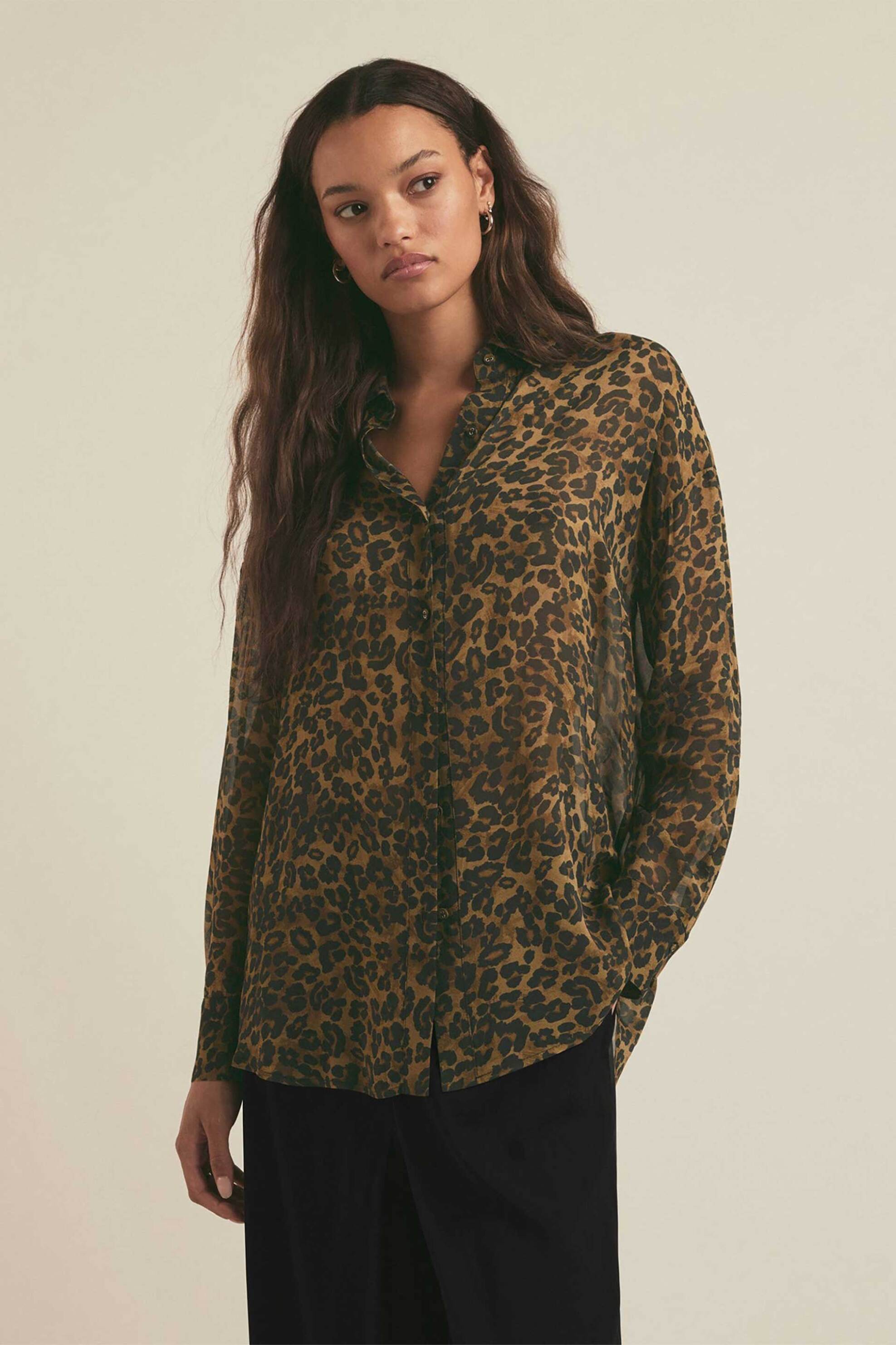  Favorite Daughter γυναικείο πουκάμισο animal print Relaxed Fit 