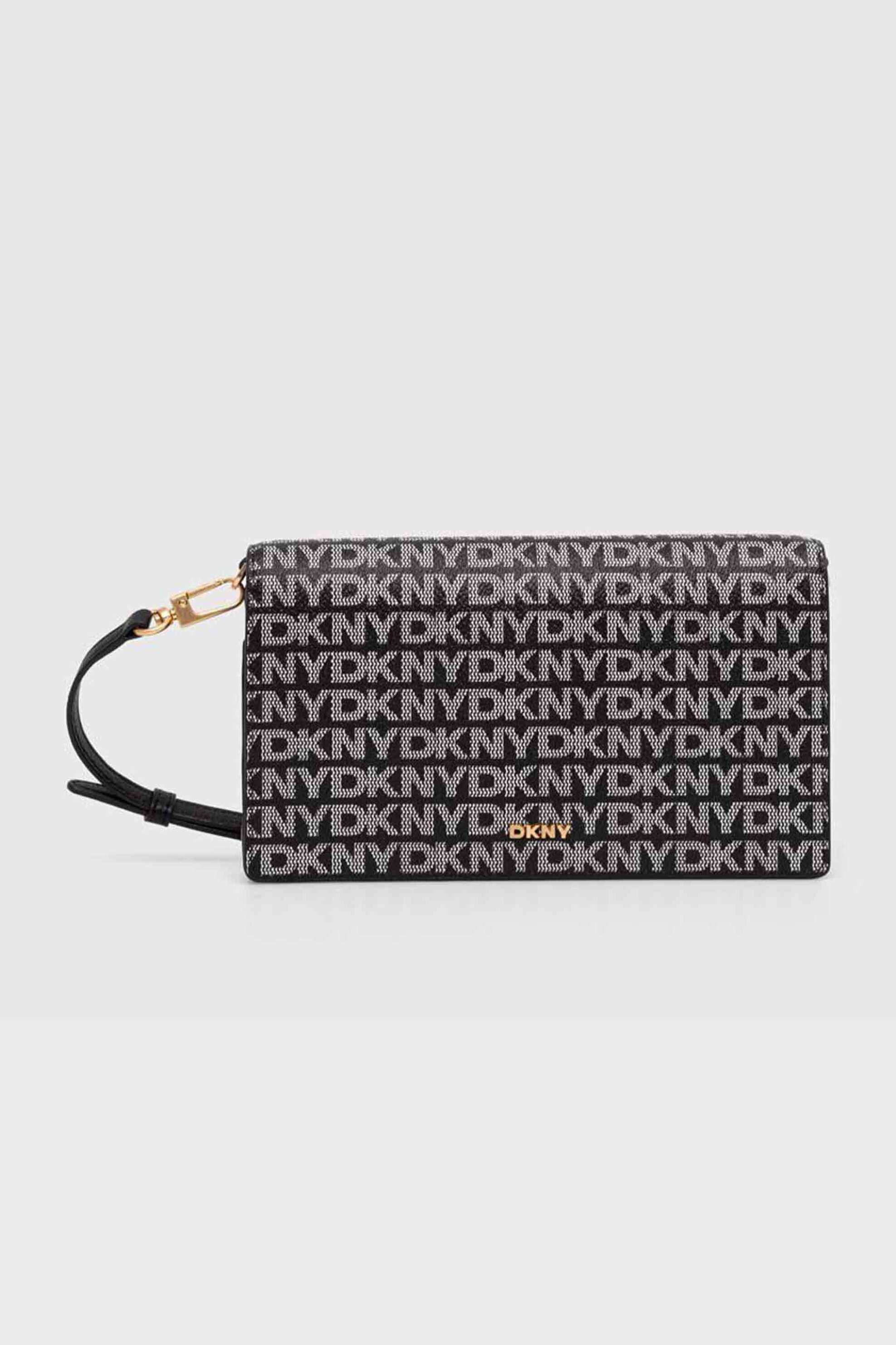  DKNY γυναικείο τσαντάκι clutch με all-over logo 