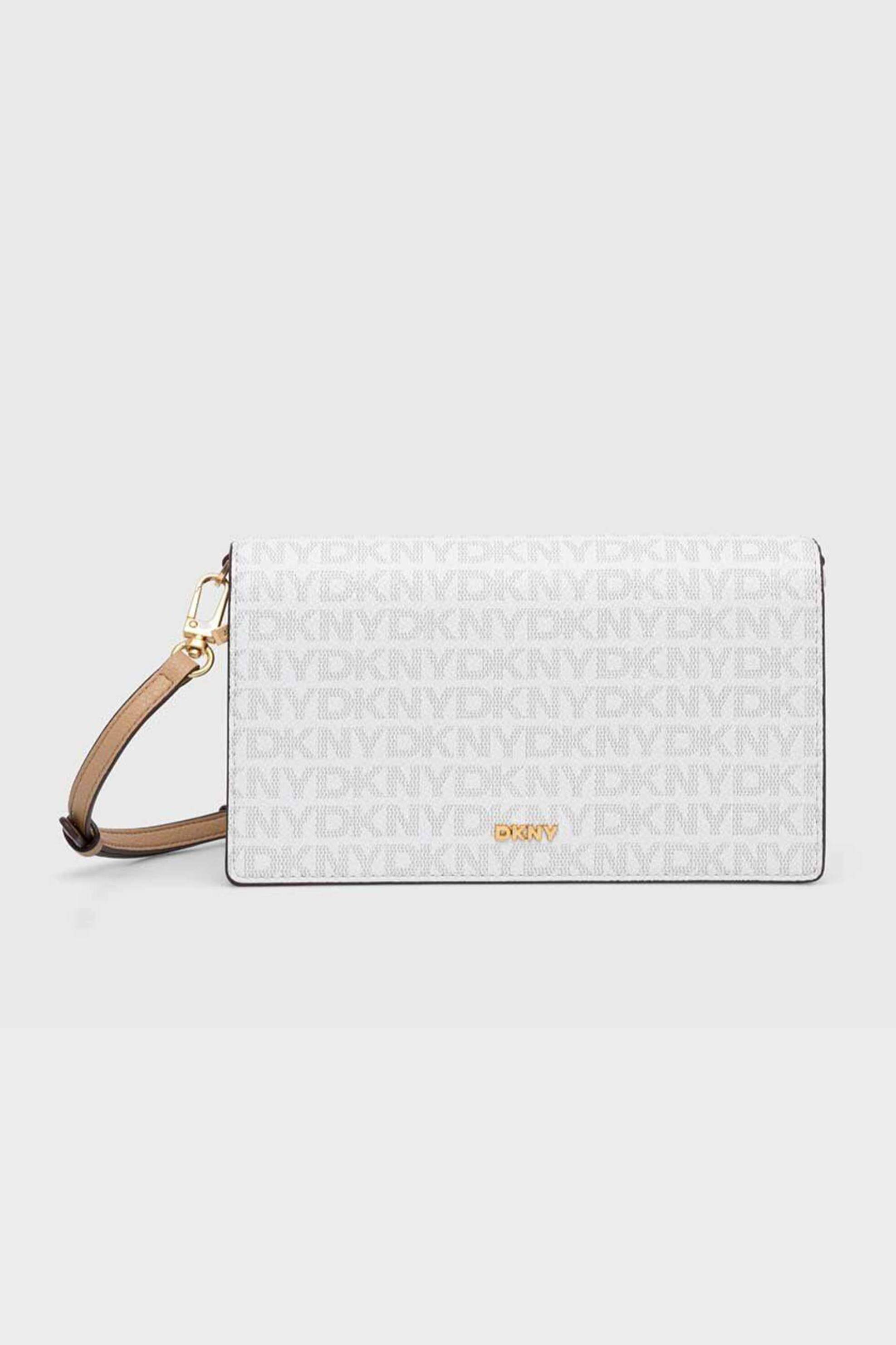  DKNY γυναικείο τσαντάκι clutch με all-over logo 