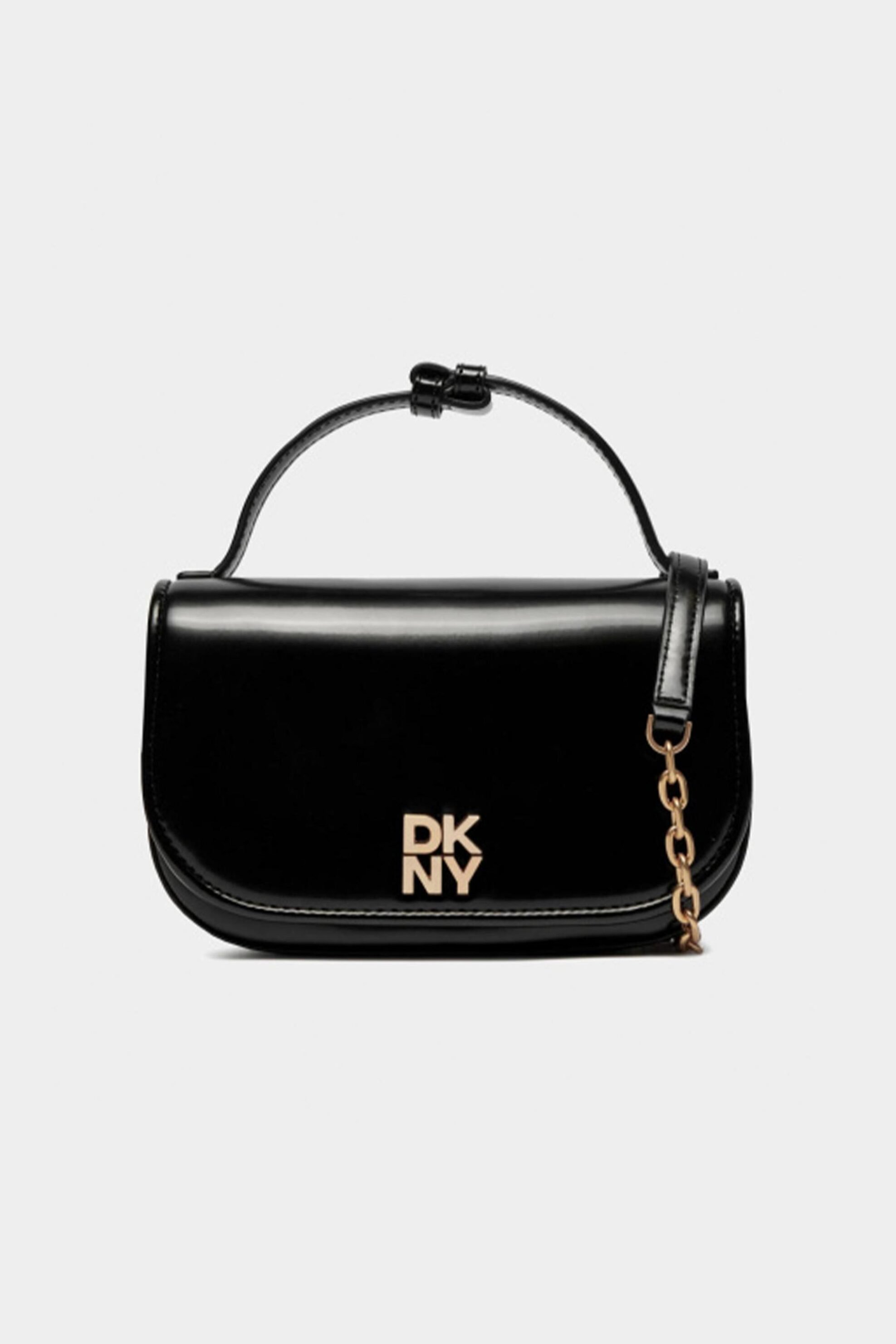  DKNY γυναικεία τσάντα crossbody με μεταλλικό logo 