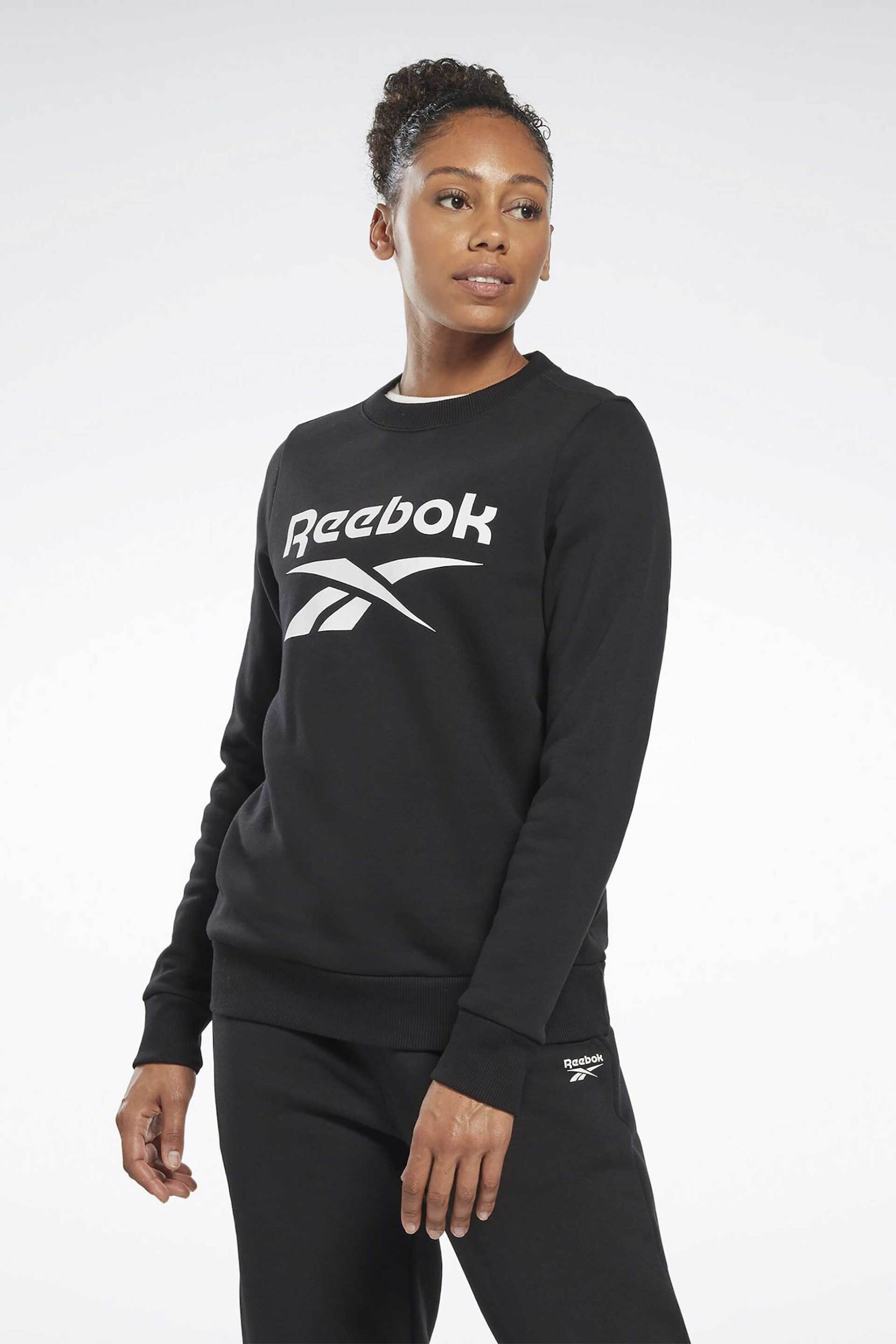 Reebok Reebok γυναικεία μπλούζα φούτερ με logo print Regular Fit - RCF23ST/100012590W Μαύρο 2025