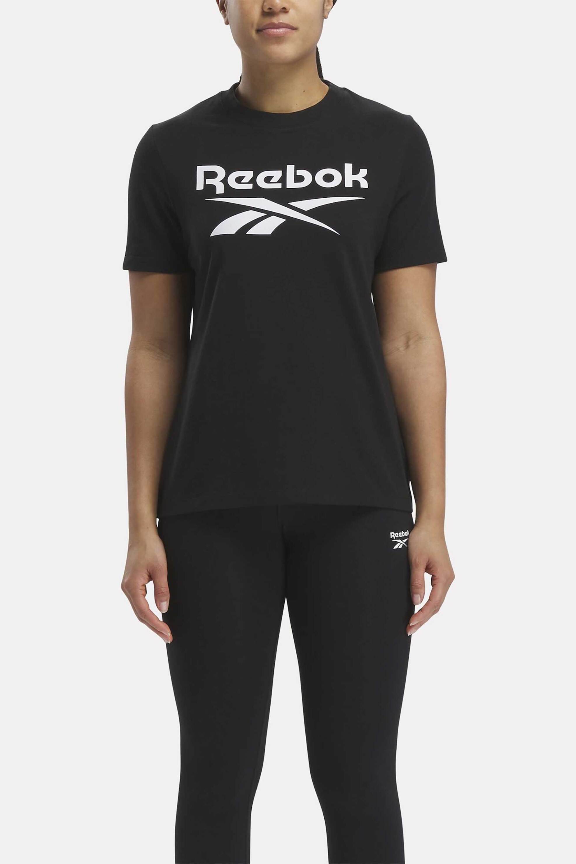 Reebok Reebok γυναικείο T-shirt με logo print Regular Fit - RCF23TS/100034774W Μαύρο 2025