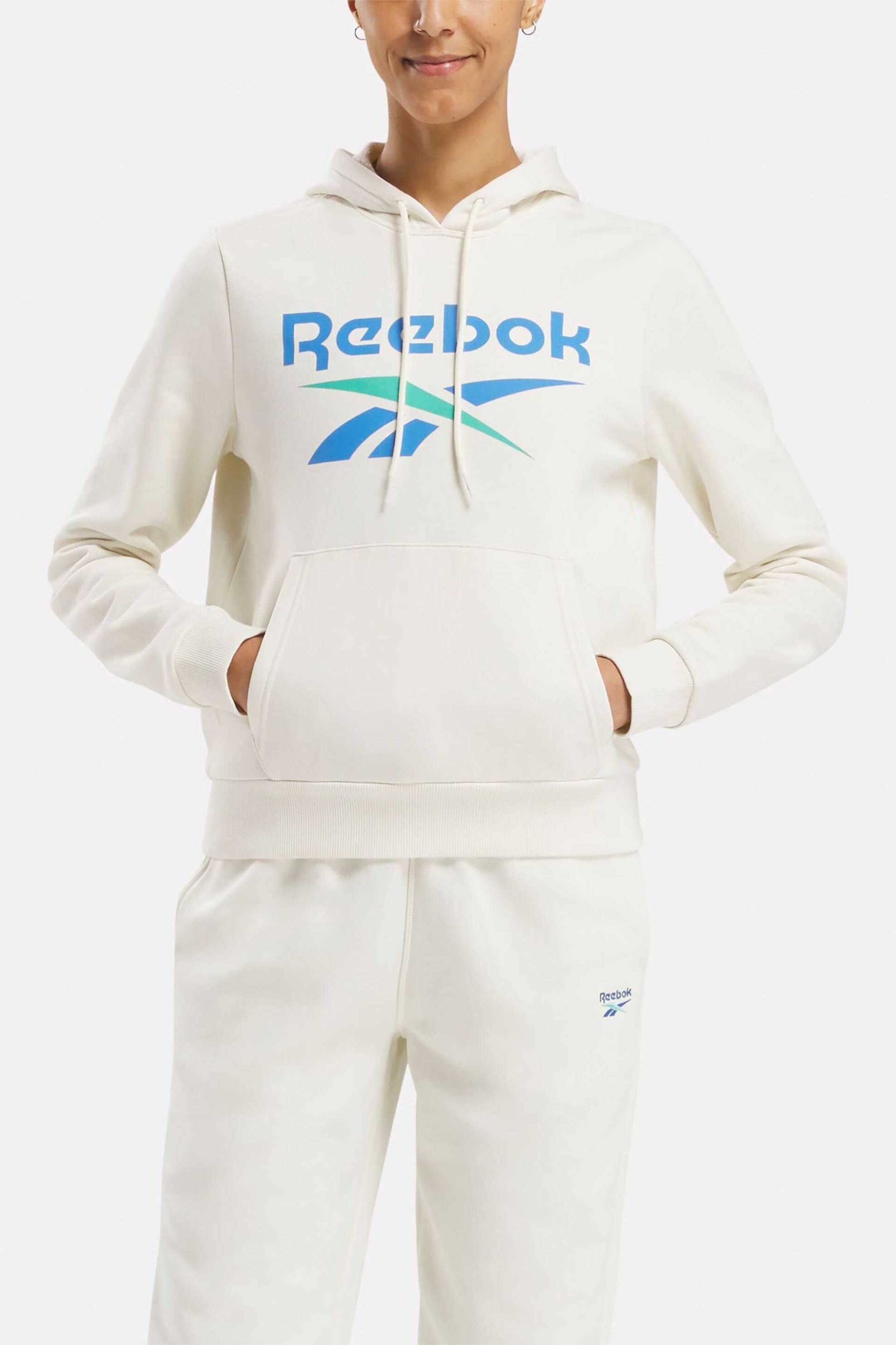 Reebok Reebok γυναικεία μπλούζα φούτερ με κουκούλα και logo print Regular Fit 