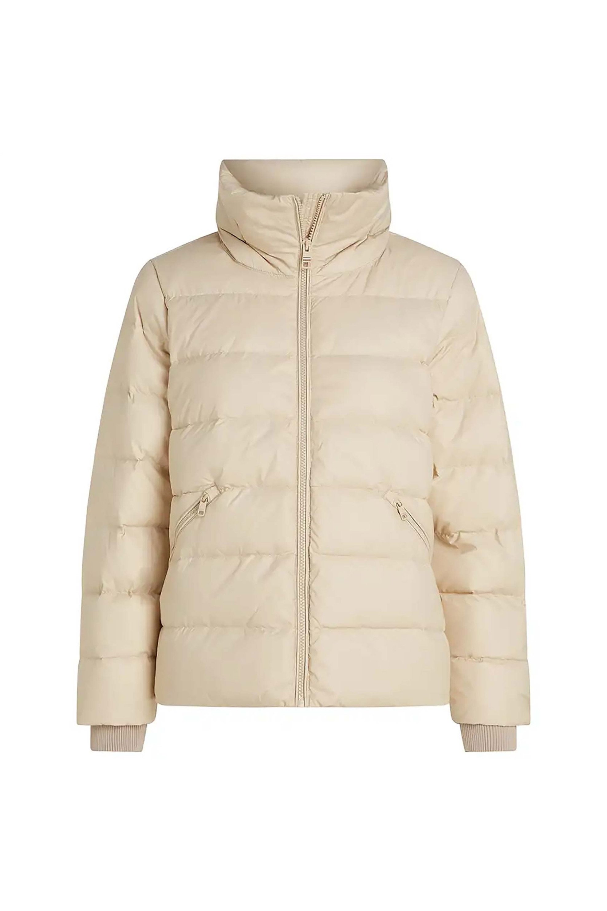  Tommy Hilfiger γυναικείο μπουφάν puffer καπιτονέ με λογότυπο 