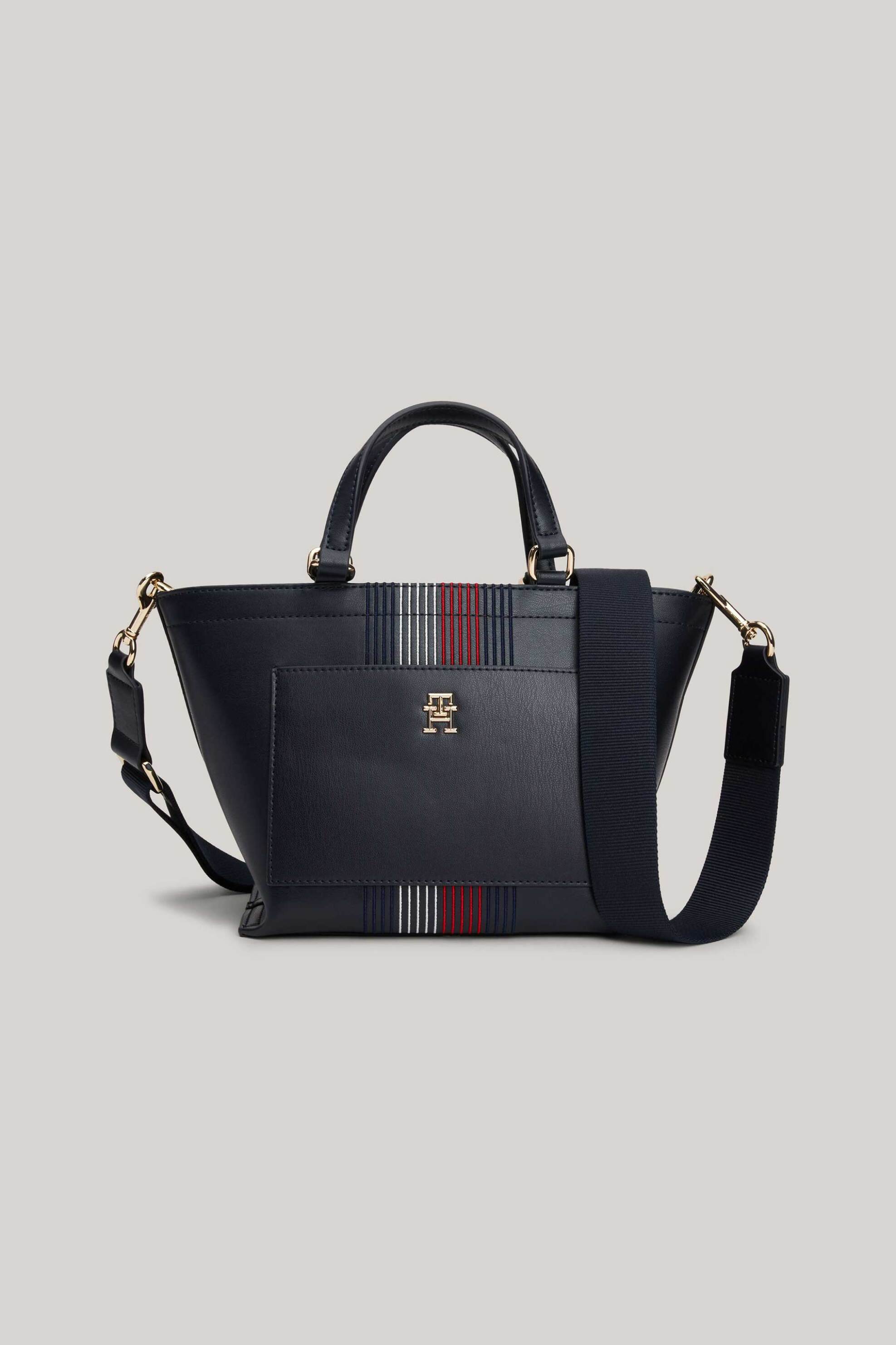  Tommy Hilfiger γυναικεία τσάντα ώμου με μεταλλικό monogram 