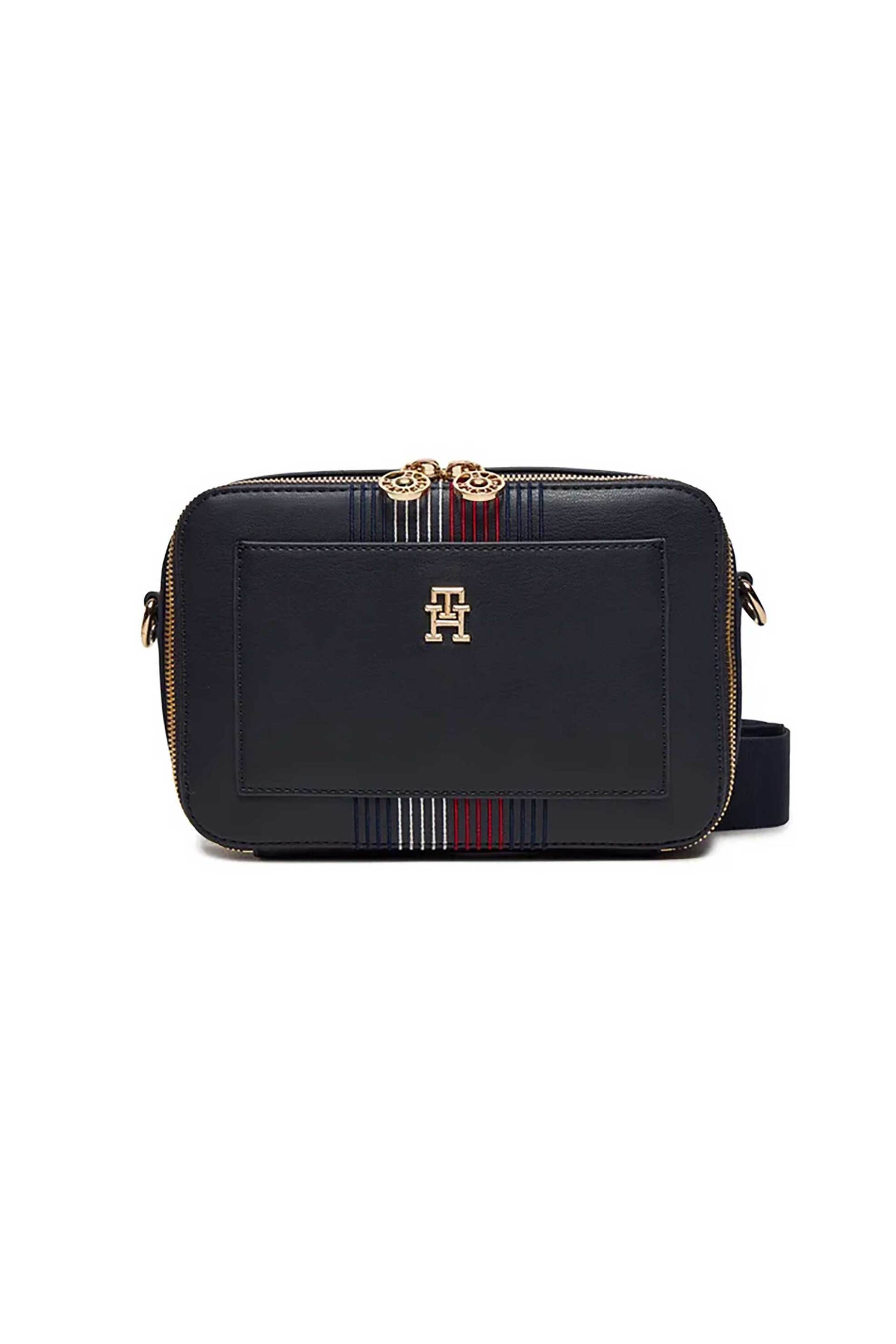  Tommy Hilfiger γυναικεία τσάντα crossbody με μεταλλικό monogram 