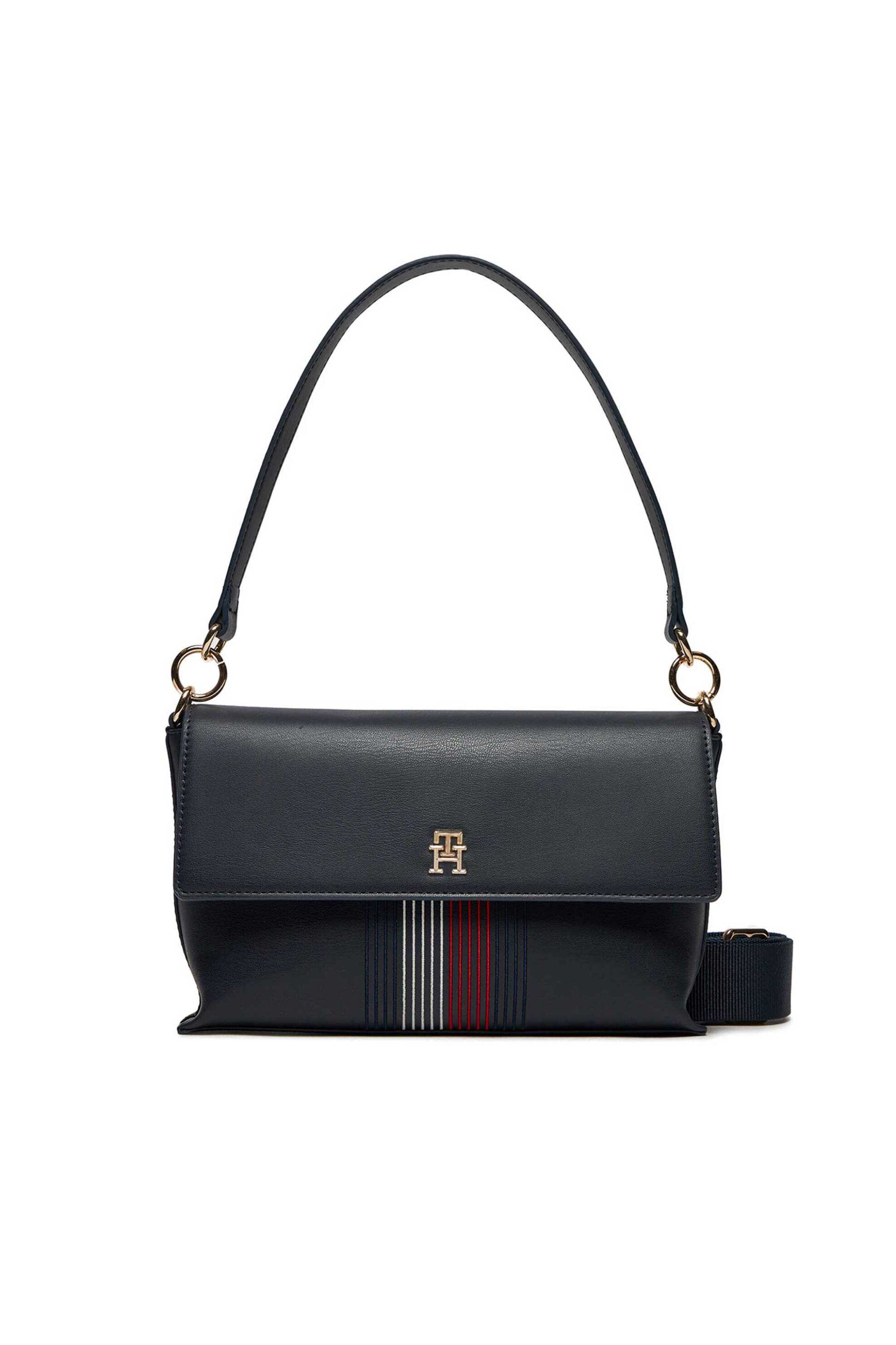  Tommy Hilfiger γυναικεία τσάντα ώμου με μεταλλικό monogram 