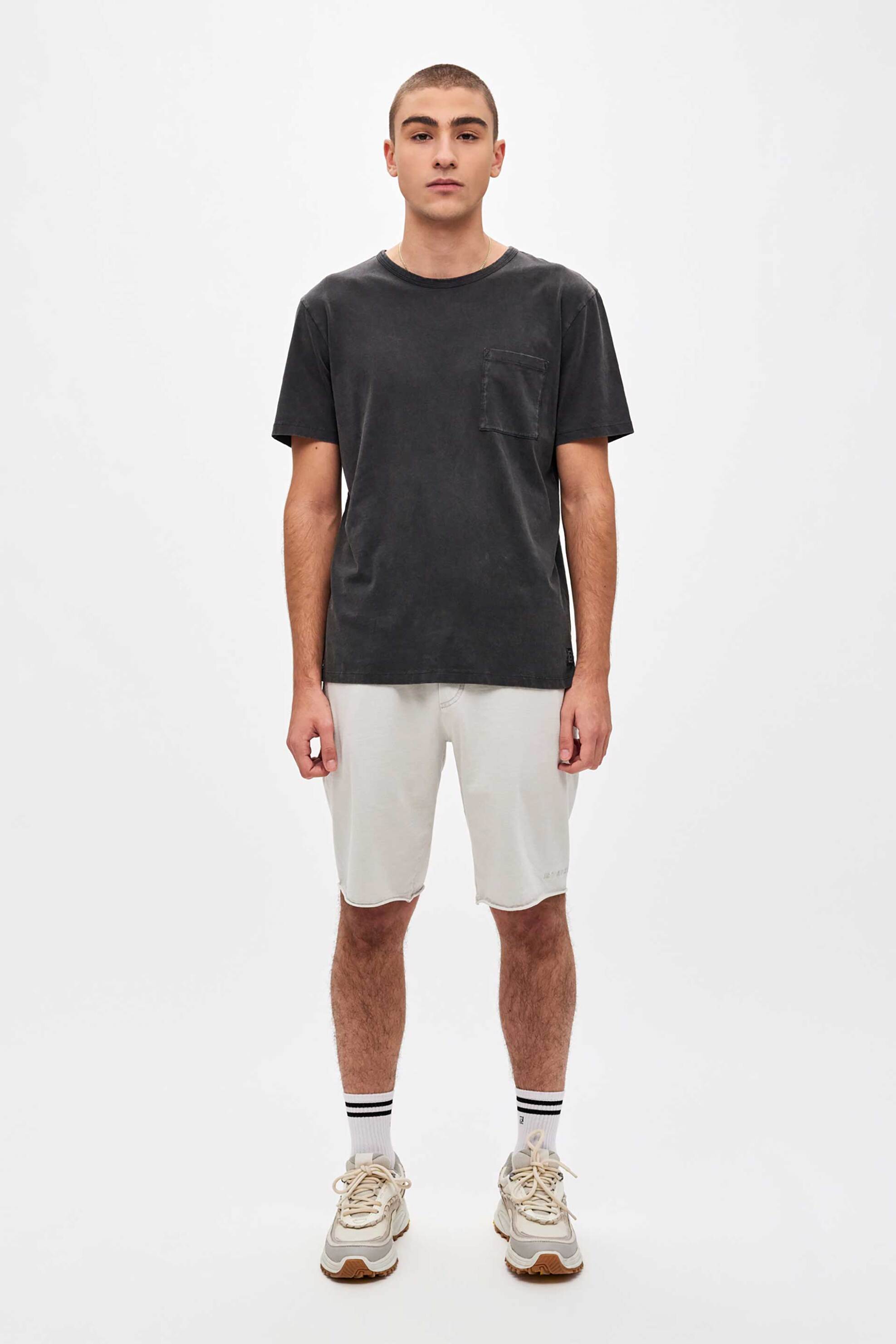Dirty Laundry ανδρικό T-shirt με τσέπη Regular Fit - DLMT000570 Μαύρο