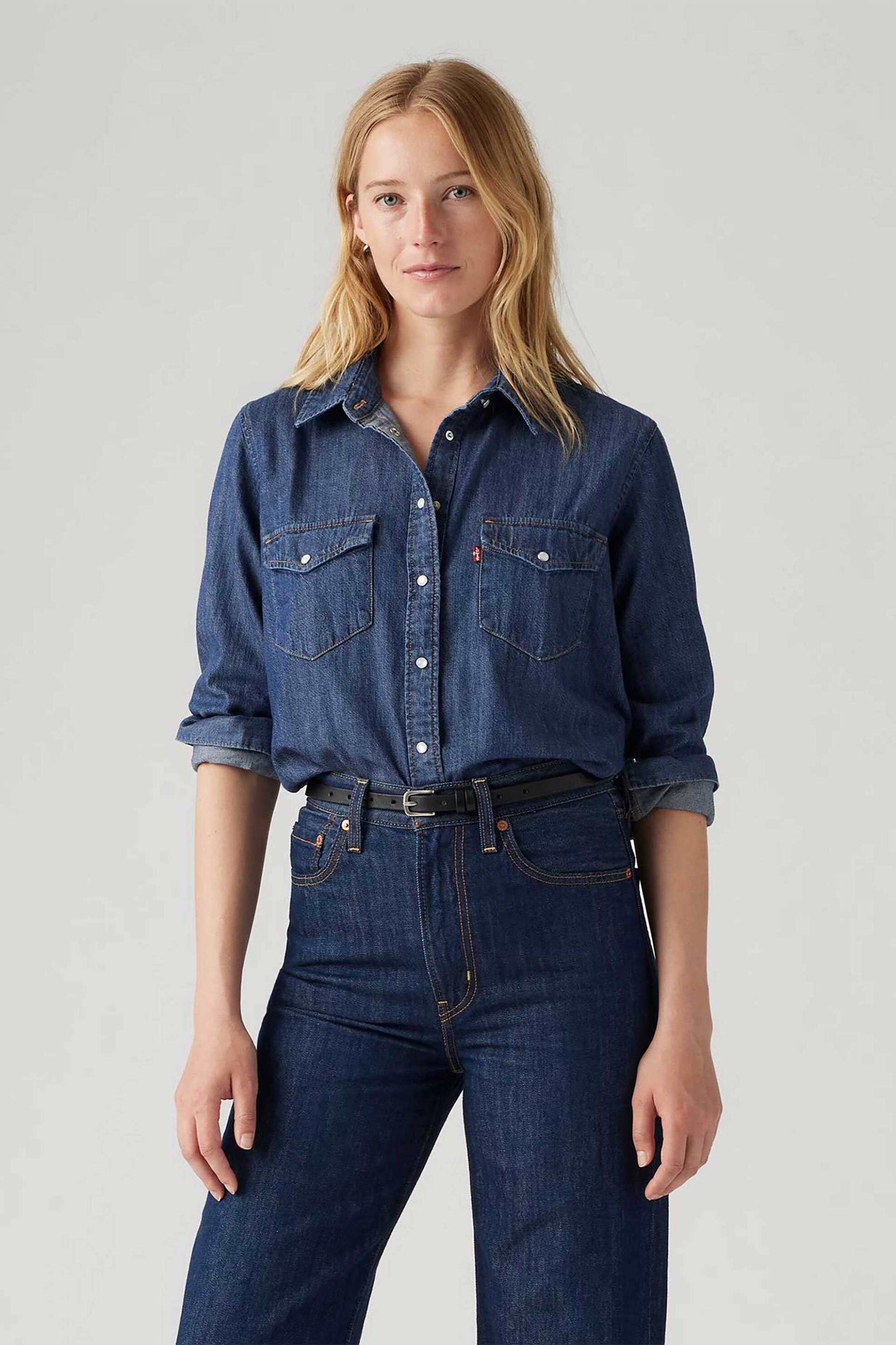 Levi's Levi's® γυναικείο denim πουκάμισο με τσέπες 