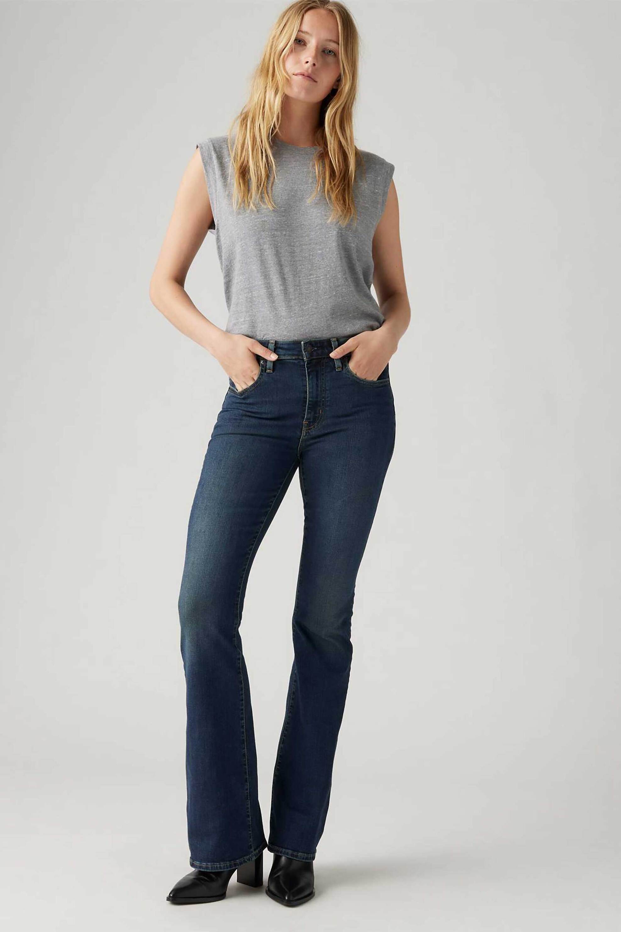 Levi's Levi's® γυναικείο ψηλόμεσο τζιν παντελόνι καμπάνα Slim Fit 