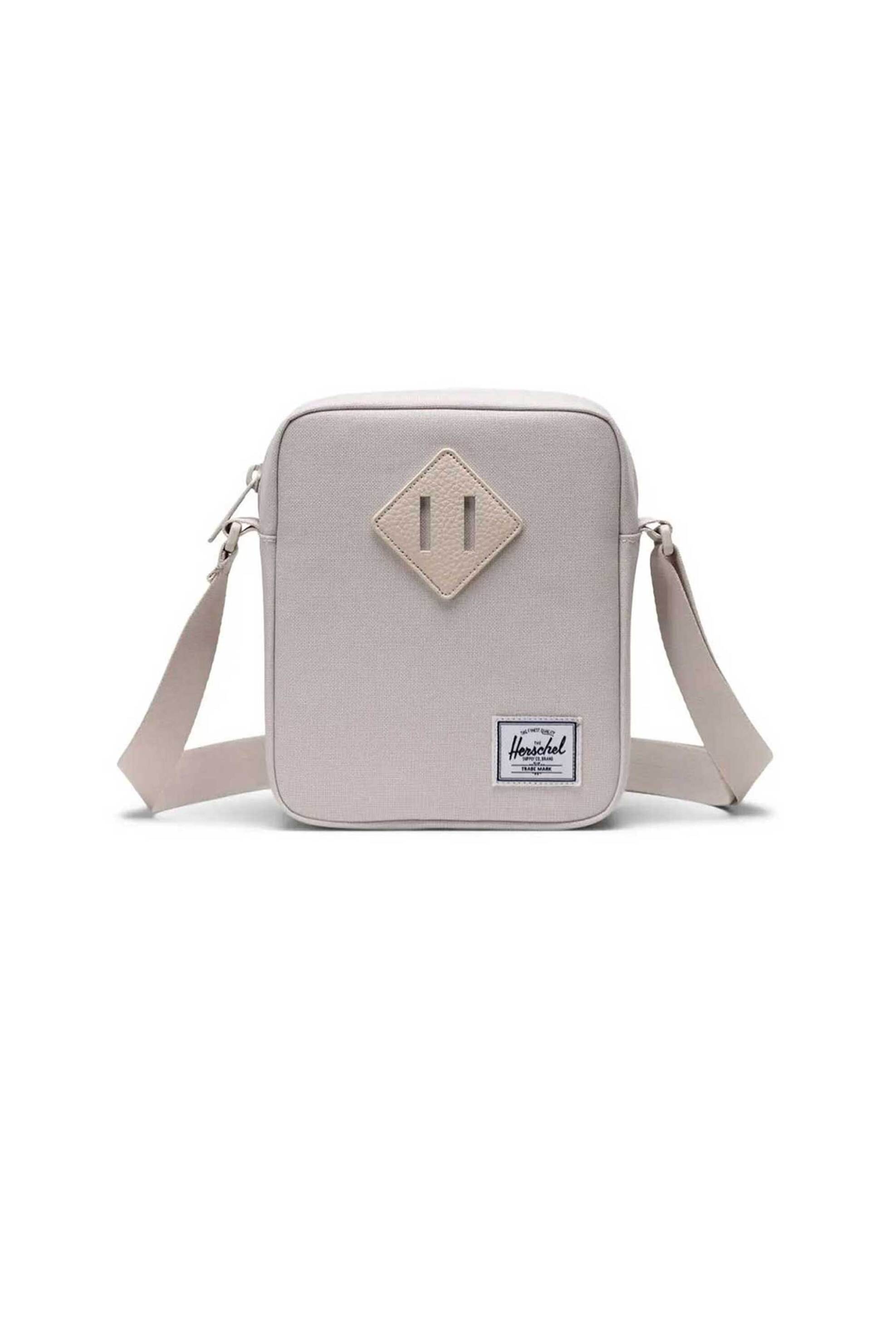 HERSCHEL Herschel unisex τσάντα crossbody μονόχρωμη με contrast logo patch "Heritage™" 2,6 L - 66UACL01698 Κρέμ