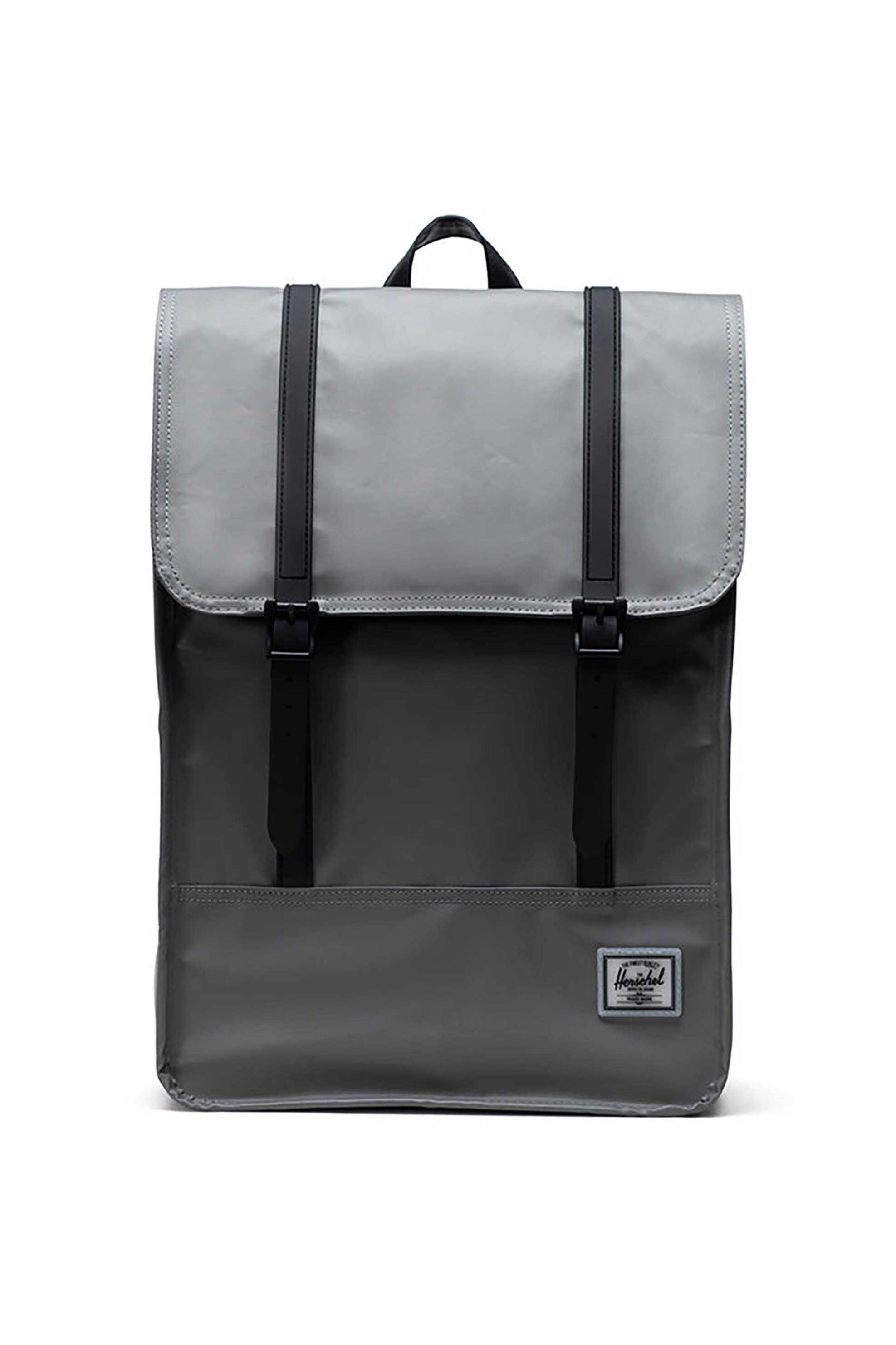 HERSCHEL Herschel unisex backpack αδιάβροχο με contrast logo patch "Survey™" 17,5 L - 66UBWR00026 Γκρι