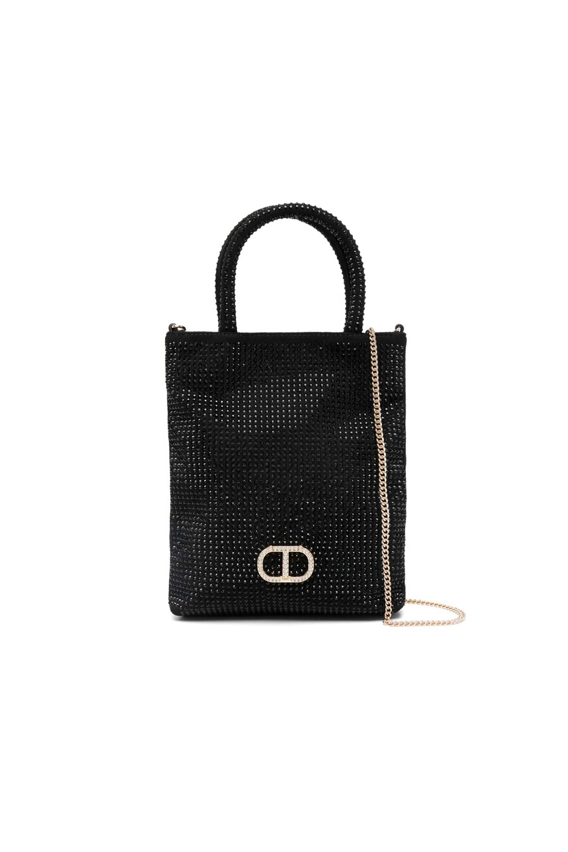  Twinset γυναικείο mini bag με στρας και αλυσιδάκι ώμου - 242TD8070 Μαύρο 2025