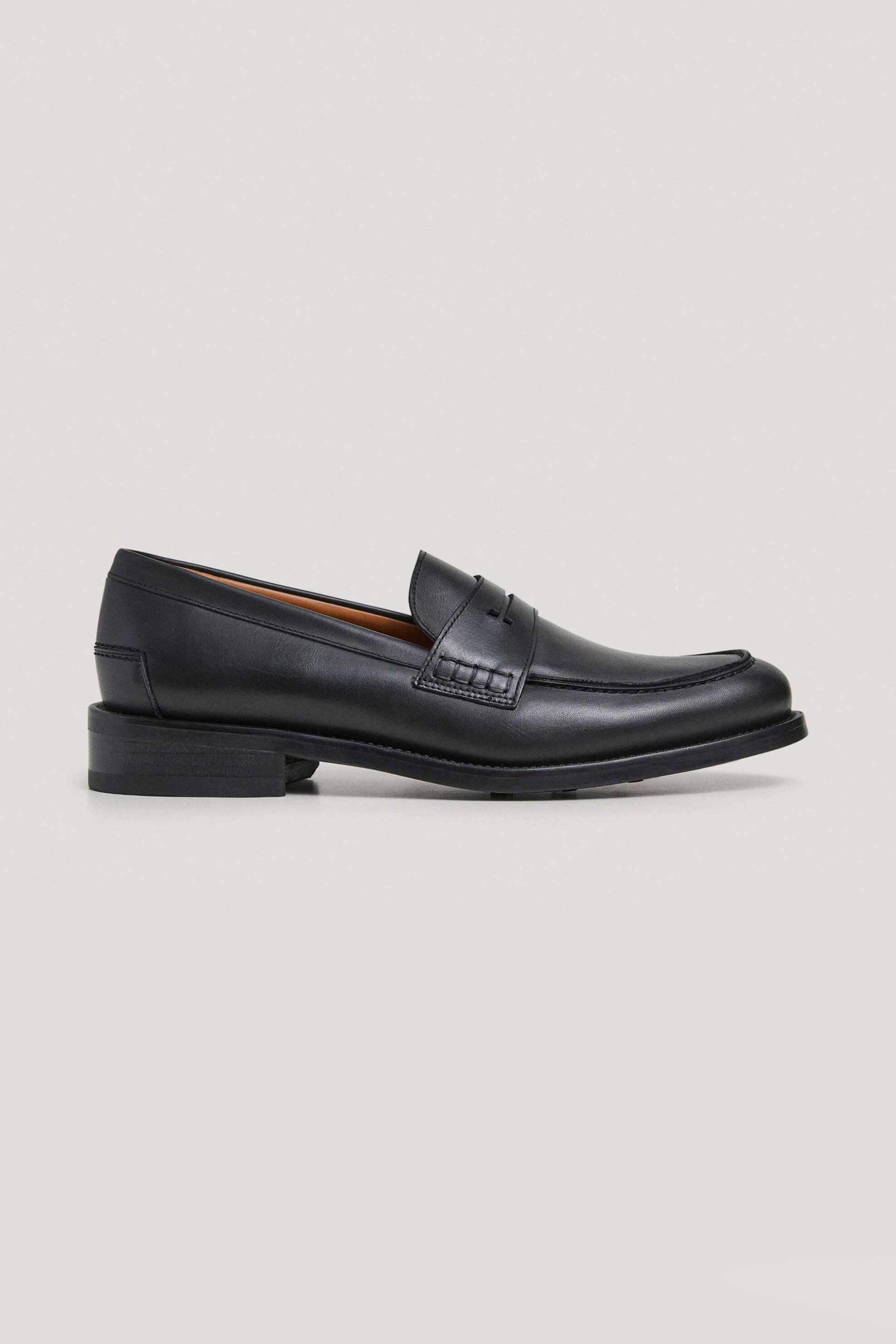 Hackett ανδρικά δερμάτινα loafers "Jame Sign" - HMS21427 Μαύρο φωτογραφία